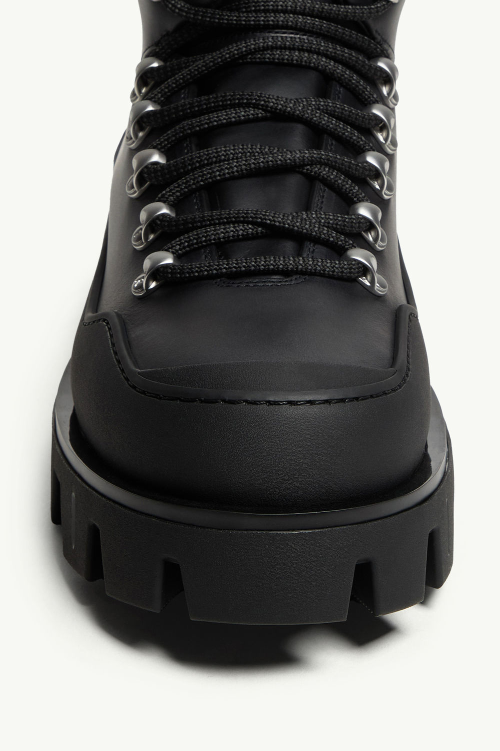 Peak Trek Leather Ankle Boots Men Black Moncler 2