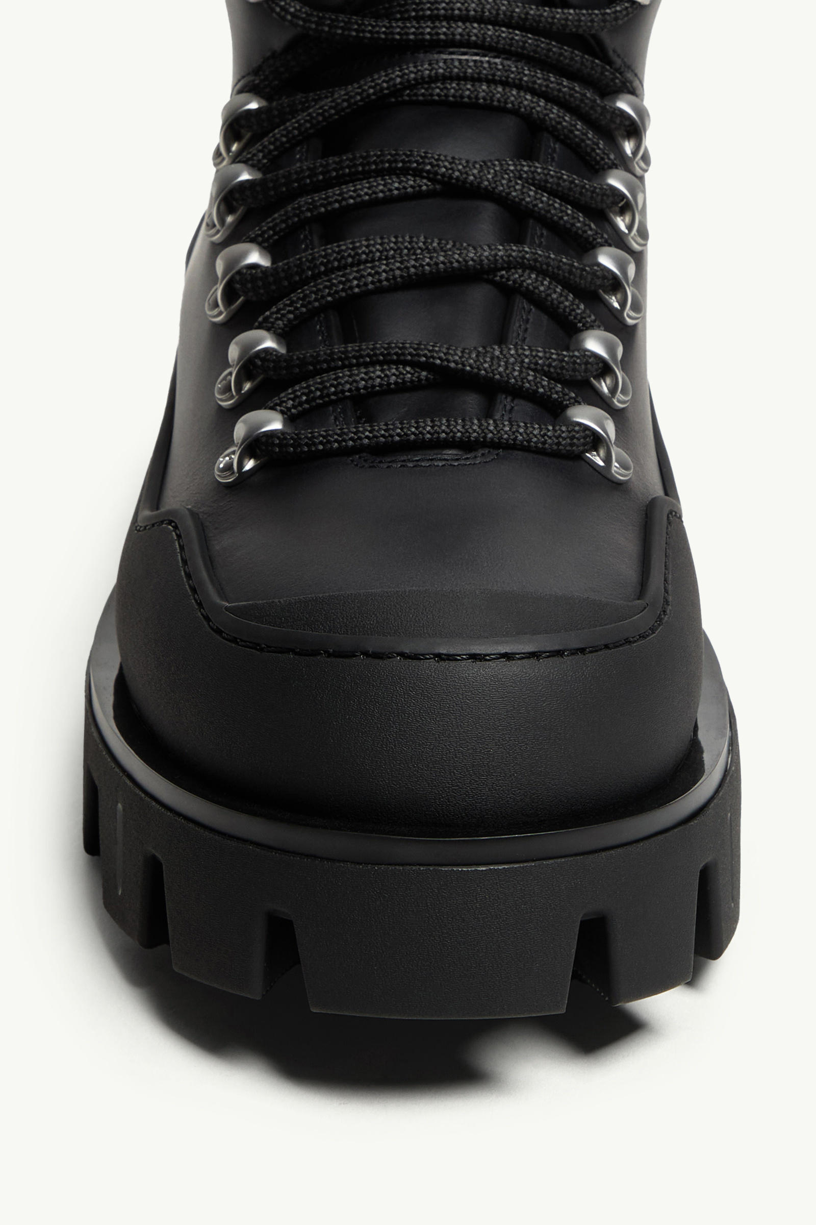 Peak Trek Leather Ankle Boots Men Black Moncler 2