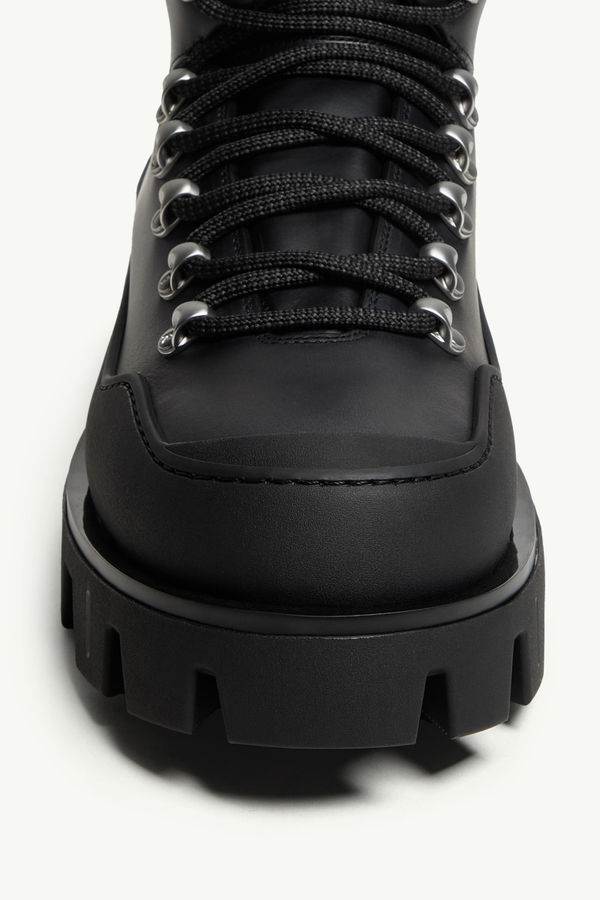 Stivaletti Peak Trek in Pelle Uomo Nero Moncler 2