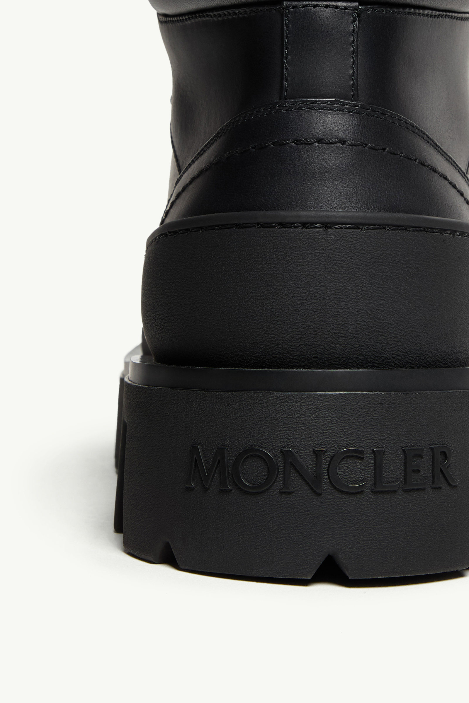 Peak Trek Leather Ankle Boots Men Black Moncler 7