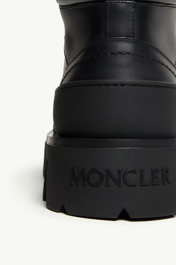 Stivaletti Peak Trek in Pelle Uomo Nero Moncler 7