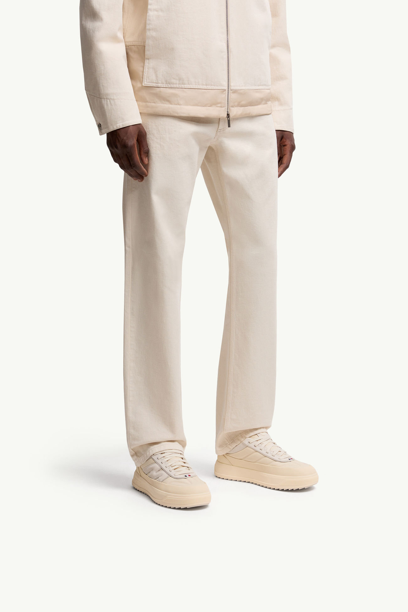 Moncler Altive Sneaker aus Nubuk und Wildleder Herren Hellbeige Moncler 1