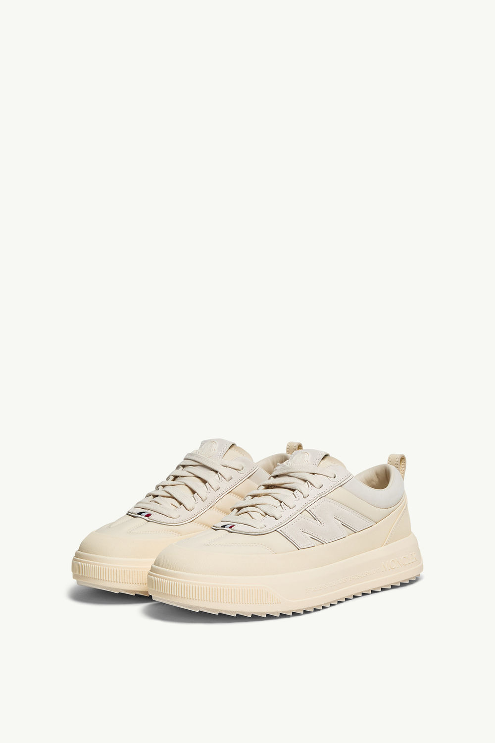 Moncler Altive Nubuck & Suede Trainers Men Light Beige Moncler 3