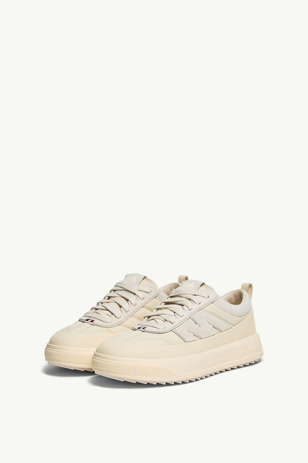 Moncler Altive Nubuck & Suede Trainers Men Light Beige Moncler 3