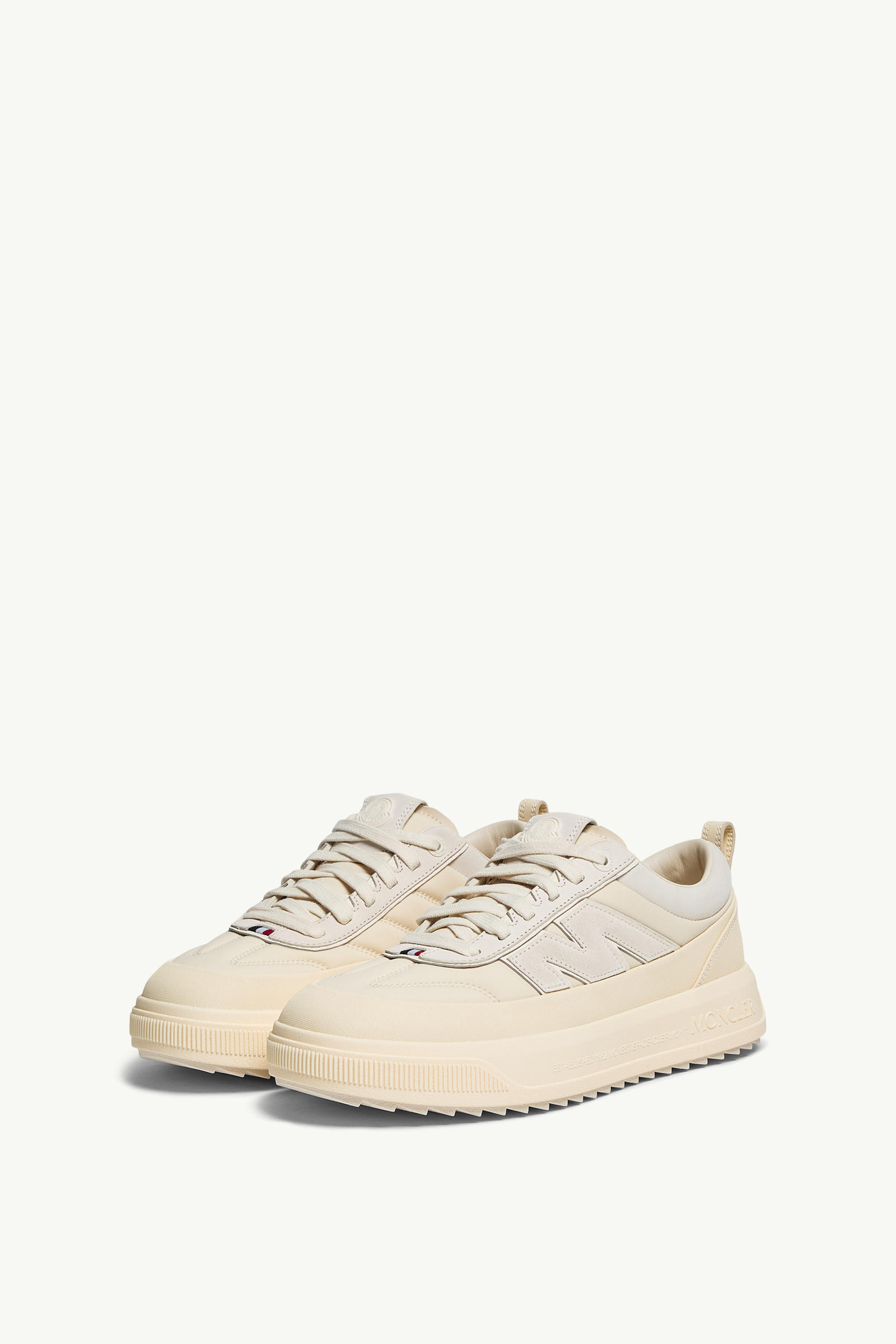 Moncler Altive Nubuck & Suede Trainers Men Light Beige Moncler 3