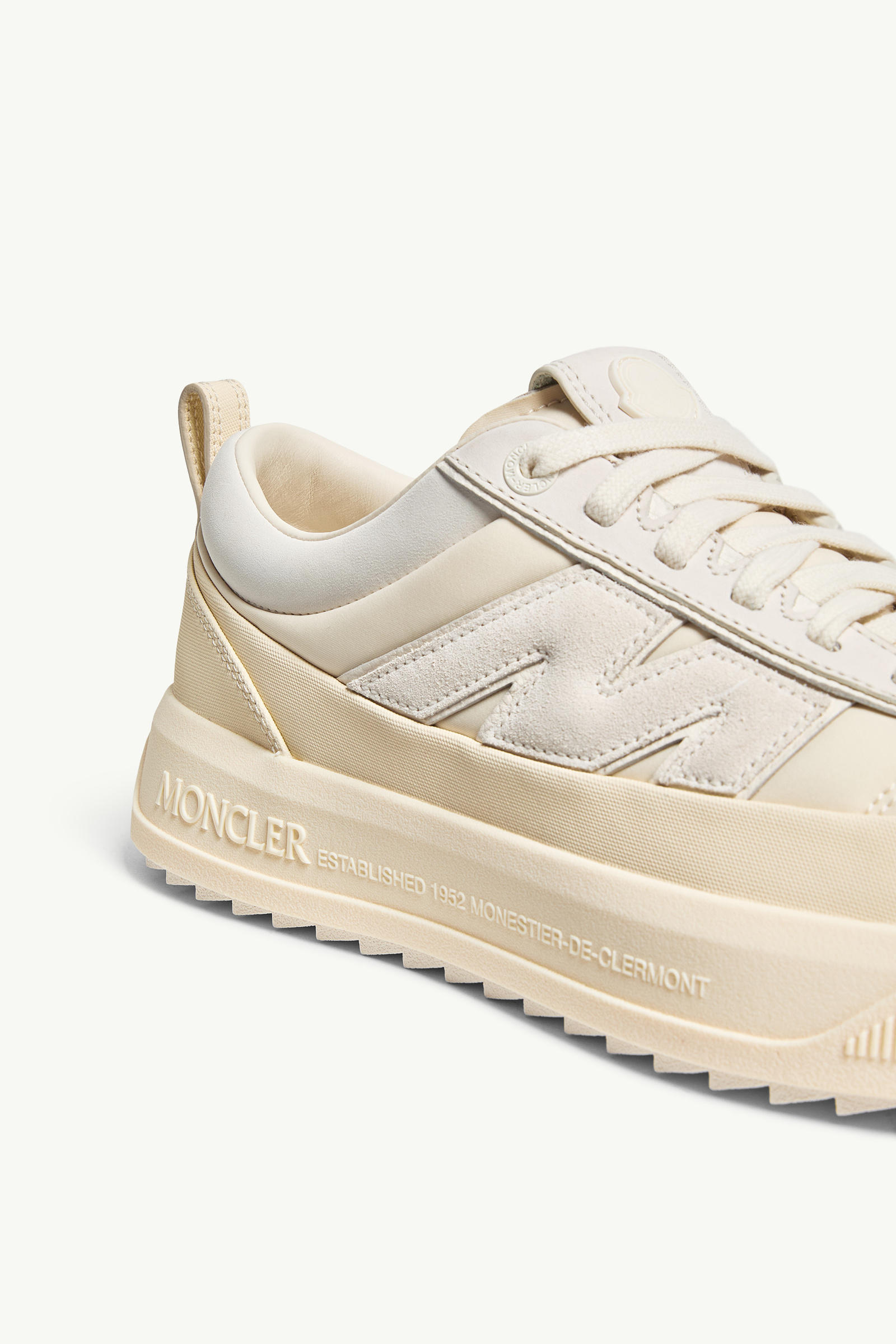Moncler Altive Nubuck & Suede Trainers Men Light Beige Moncler 7