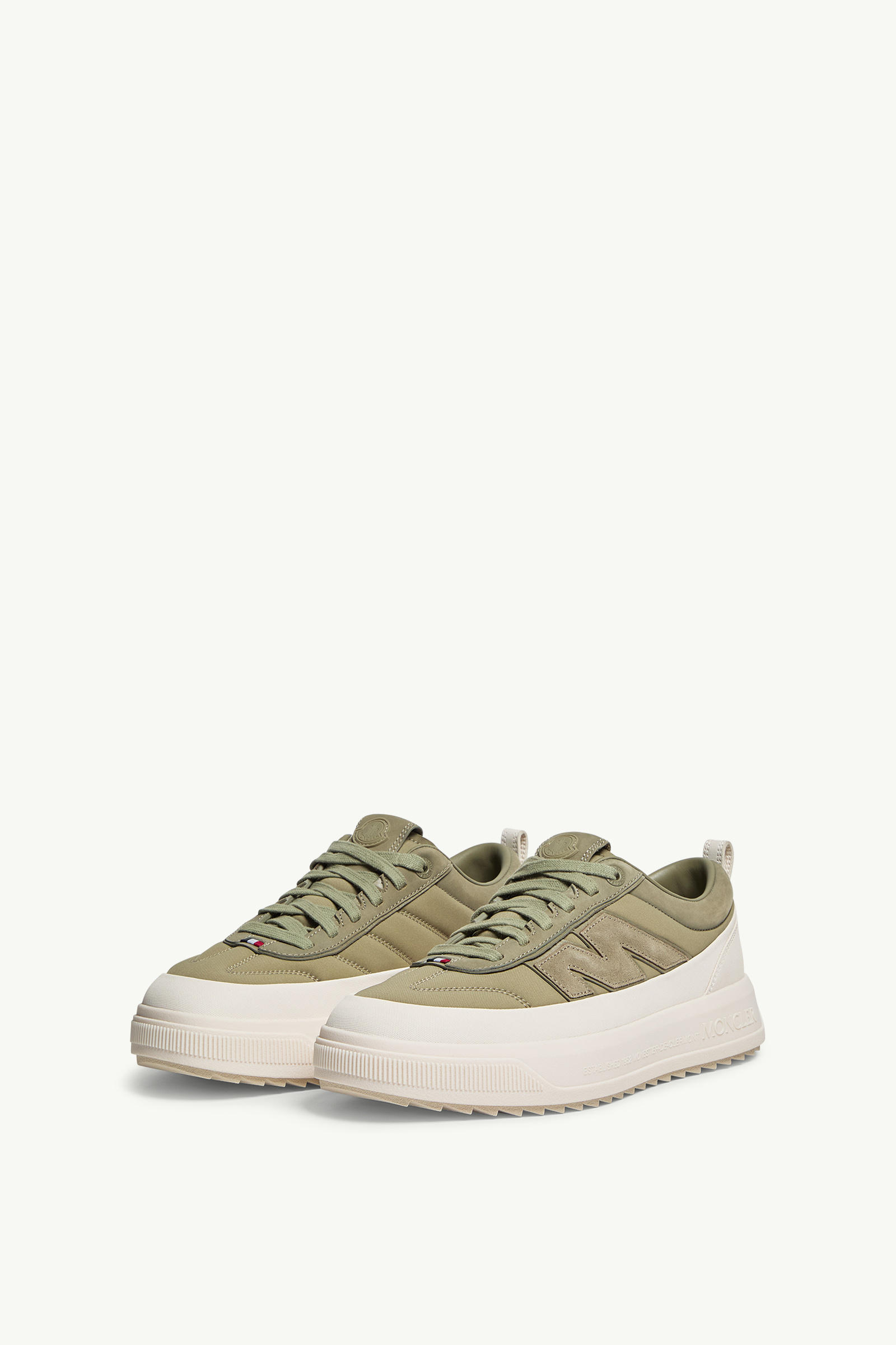 Moncler Altive Nubuck & Suede Trainers Men Sage Green Moncler 3