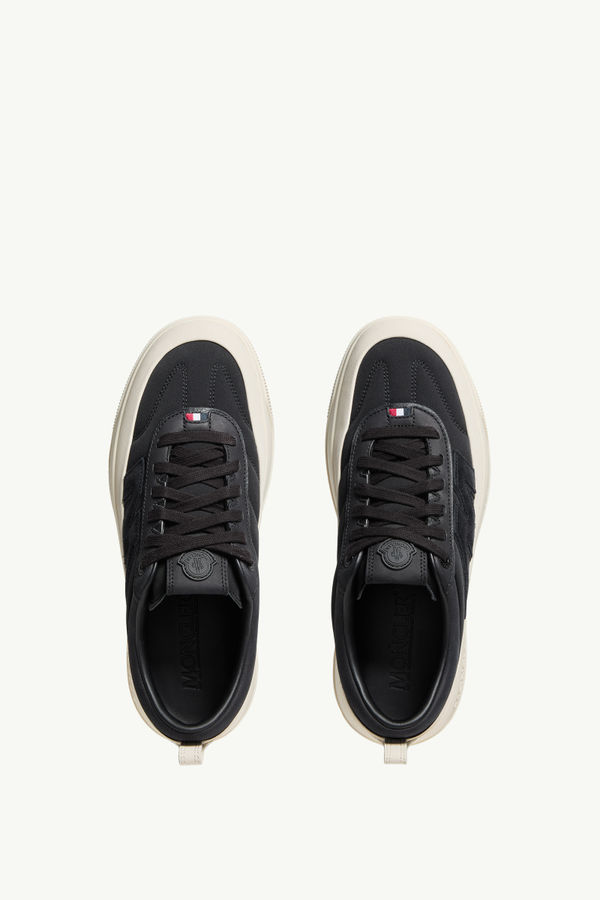 Sneaker in pelle scamosciata e nabuk Moncler Altive Uomo Nero Moncler 5