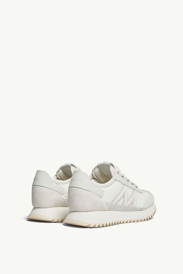Pacey2 Suede & Nubuck Trainers Men White Moncler 4