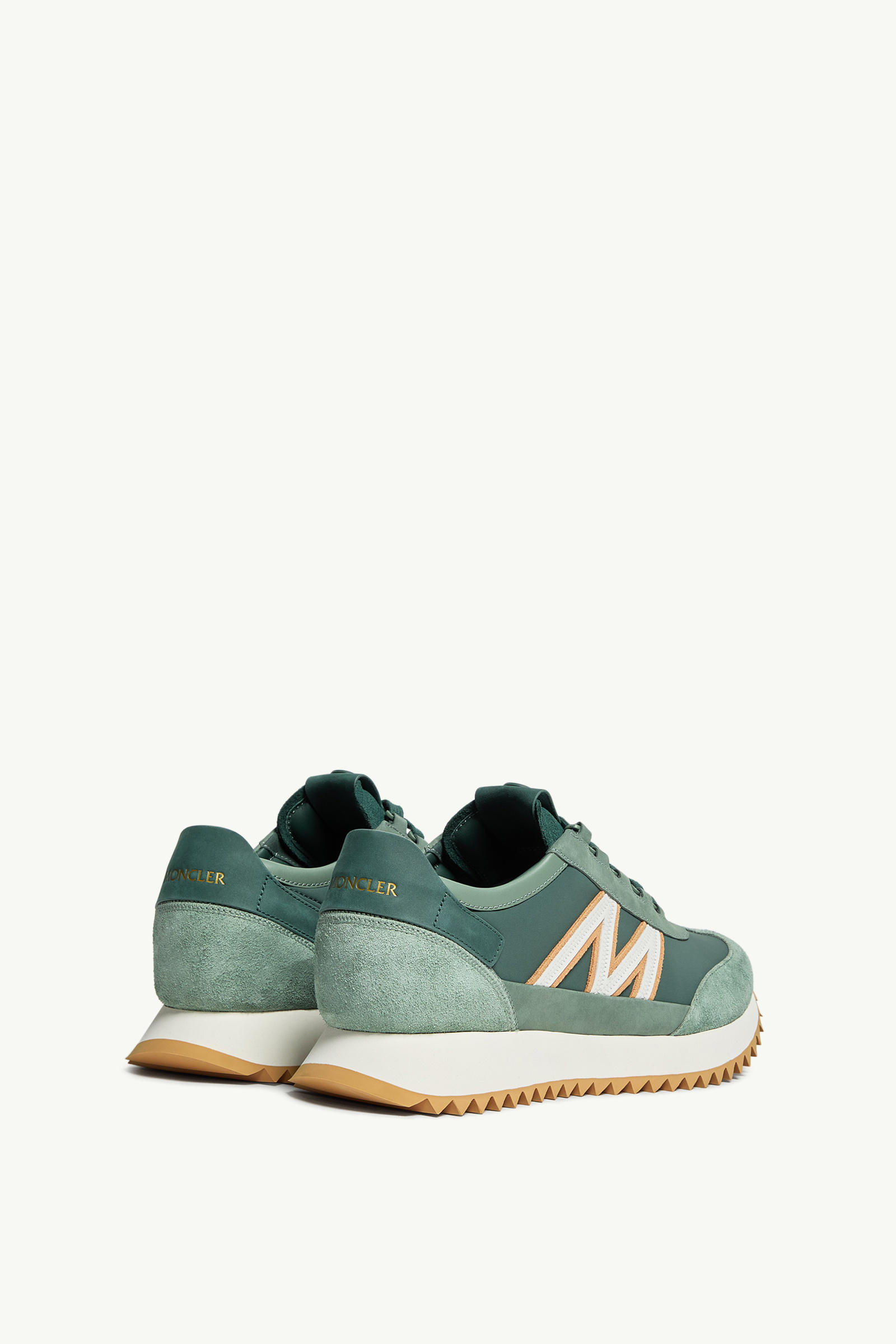 Pacey2 Suede & Nubuck Trainers Men Green Moncler 4