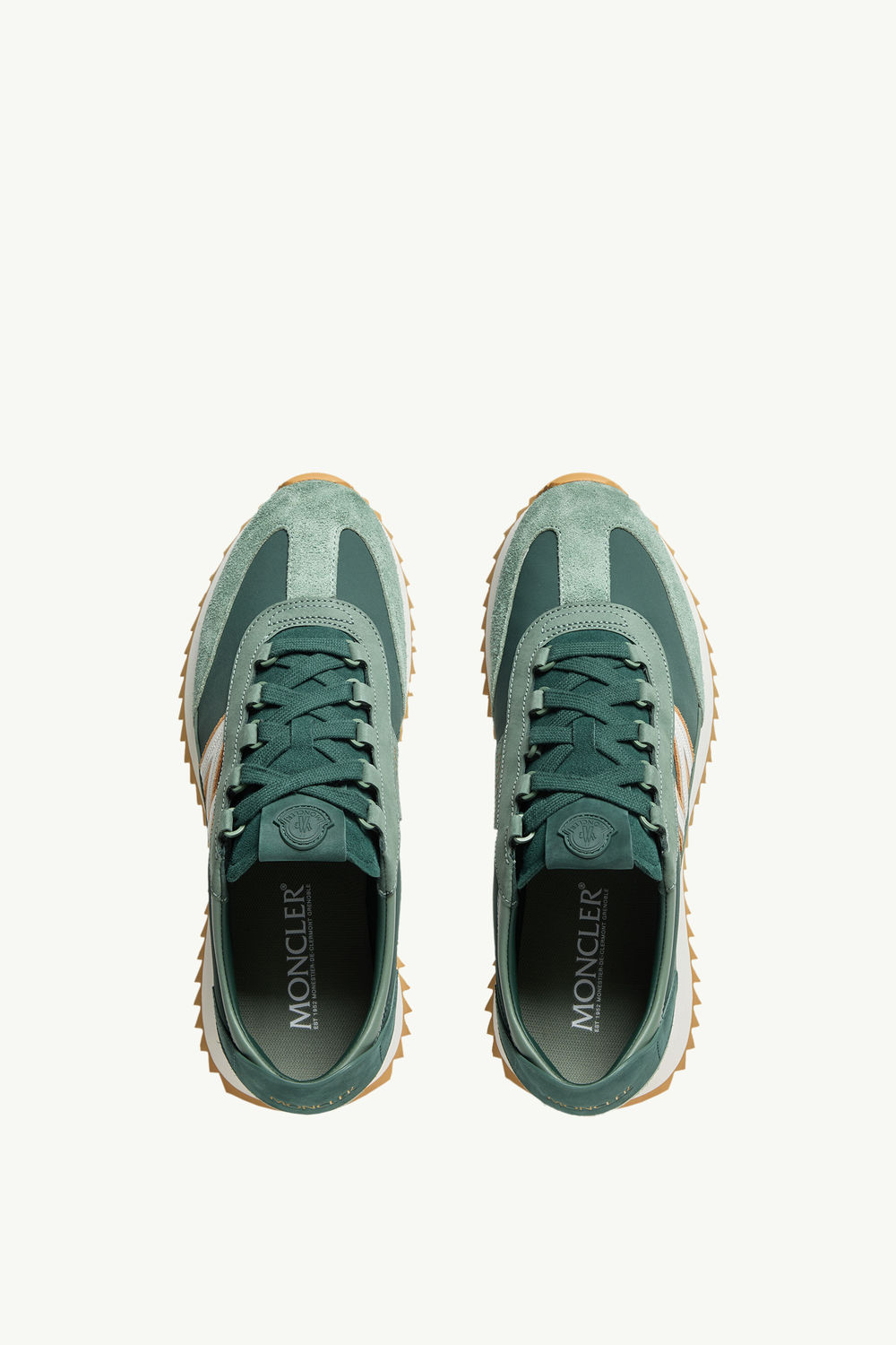 Pacey2 Suede & Nubuck Trainers Men Green Moncler 5