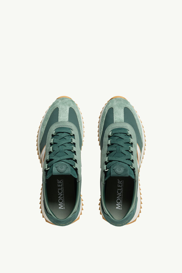 Pacey2 Suede & Nubuck Trainers Men Green Moncler 5