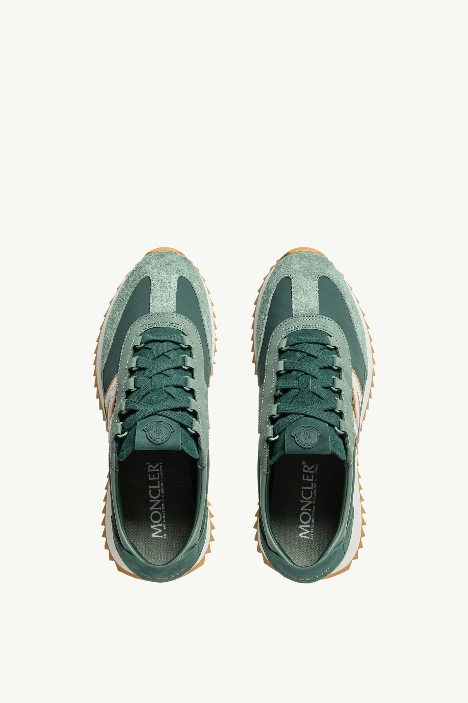 Pacey2 Suede & Nubuck Trainers Men Green Moncler 5