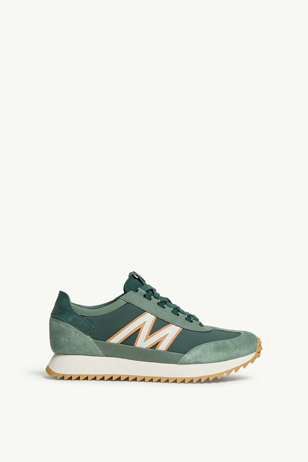 Pacey2 Suede & Nubuck Sneakers Men Green Moncler 0