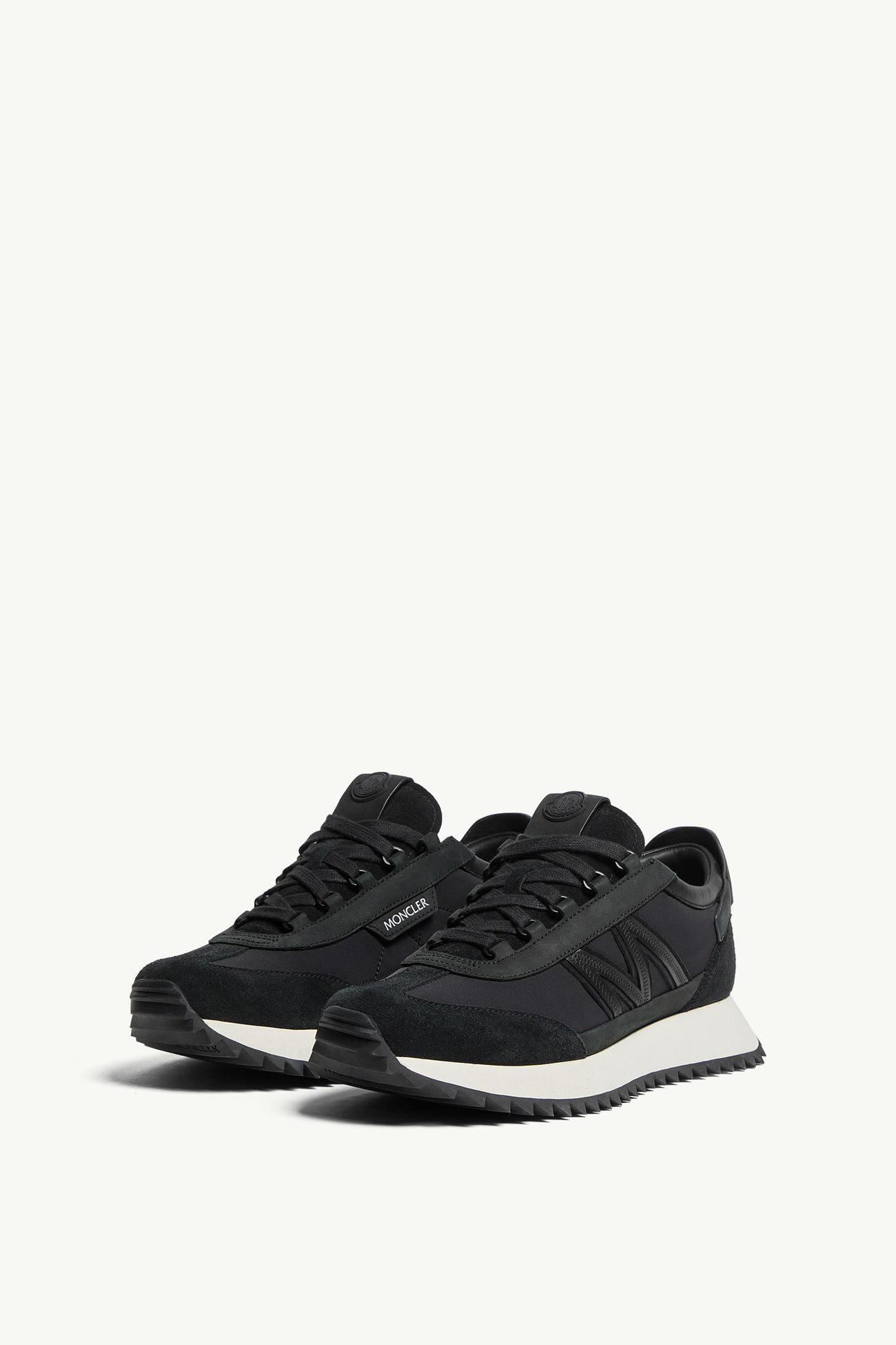 Pacey2 Suede & Nubuck Sneakers Men Black Moncler 3