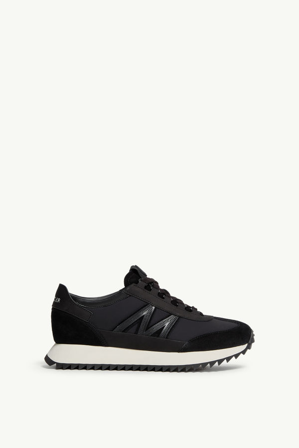 Pacey2 Suede & Nubuck Trainers Men Black Moncler 0