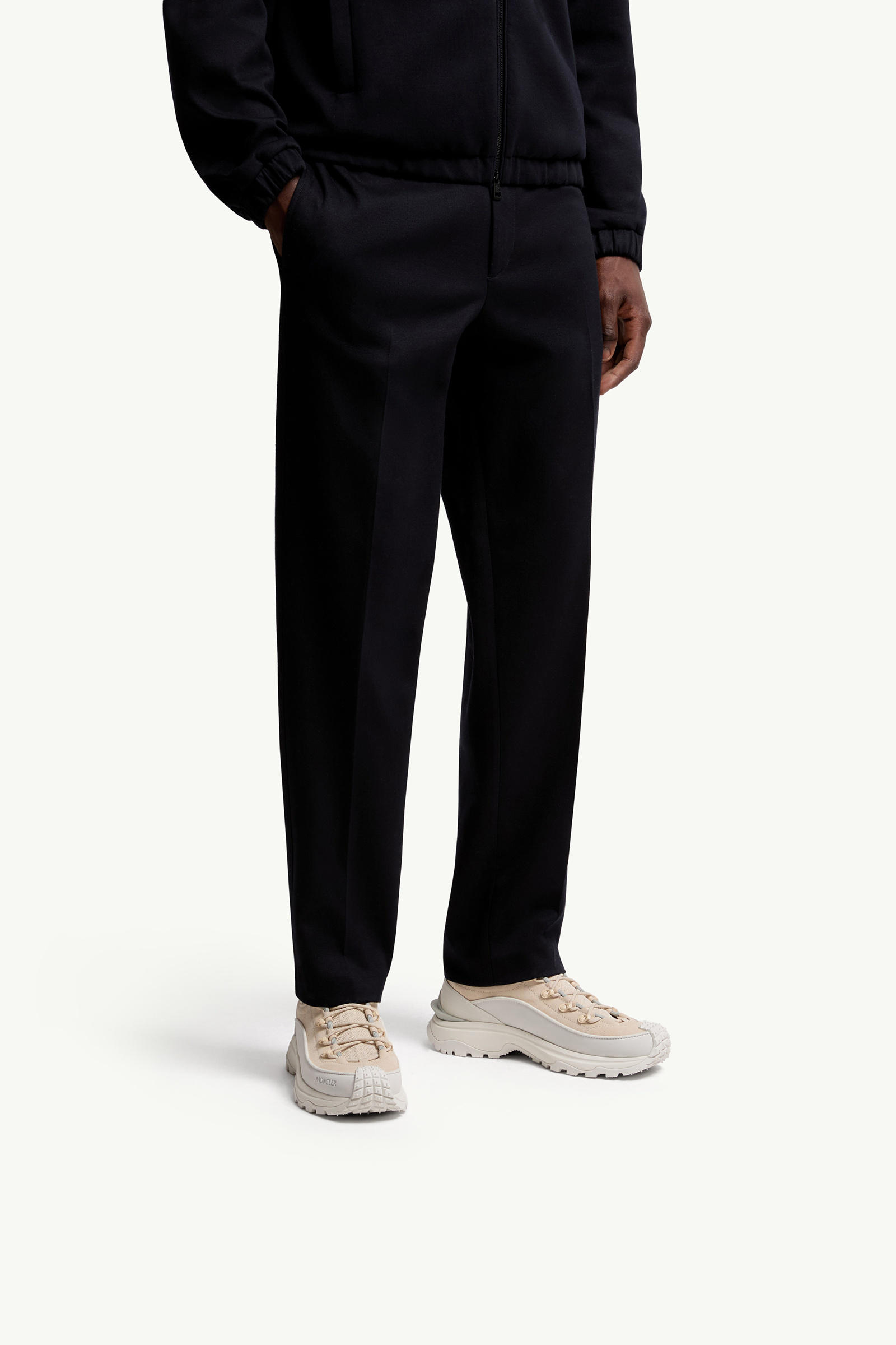 Sneakers Trailgrip Lite3 en nubuck et daim Hommes Blanc Ivoire Moncler 1