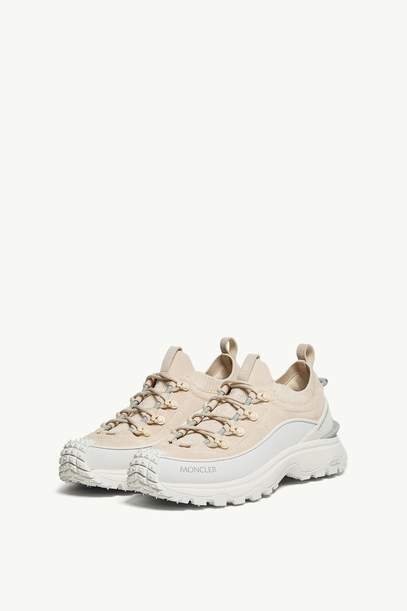 Trailgrip Lite3 Nubuck & Suede Trainers Men White Ivory Moncler 3