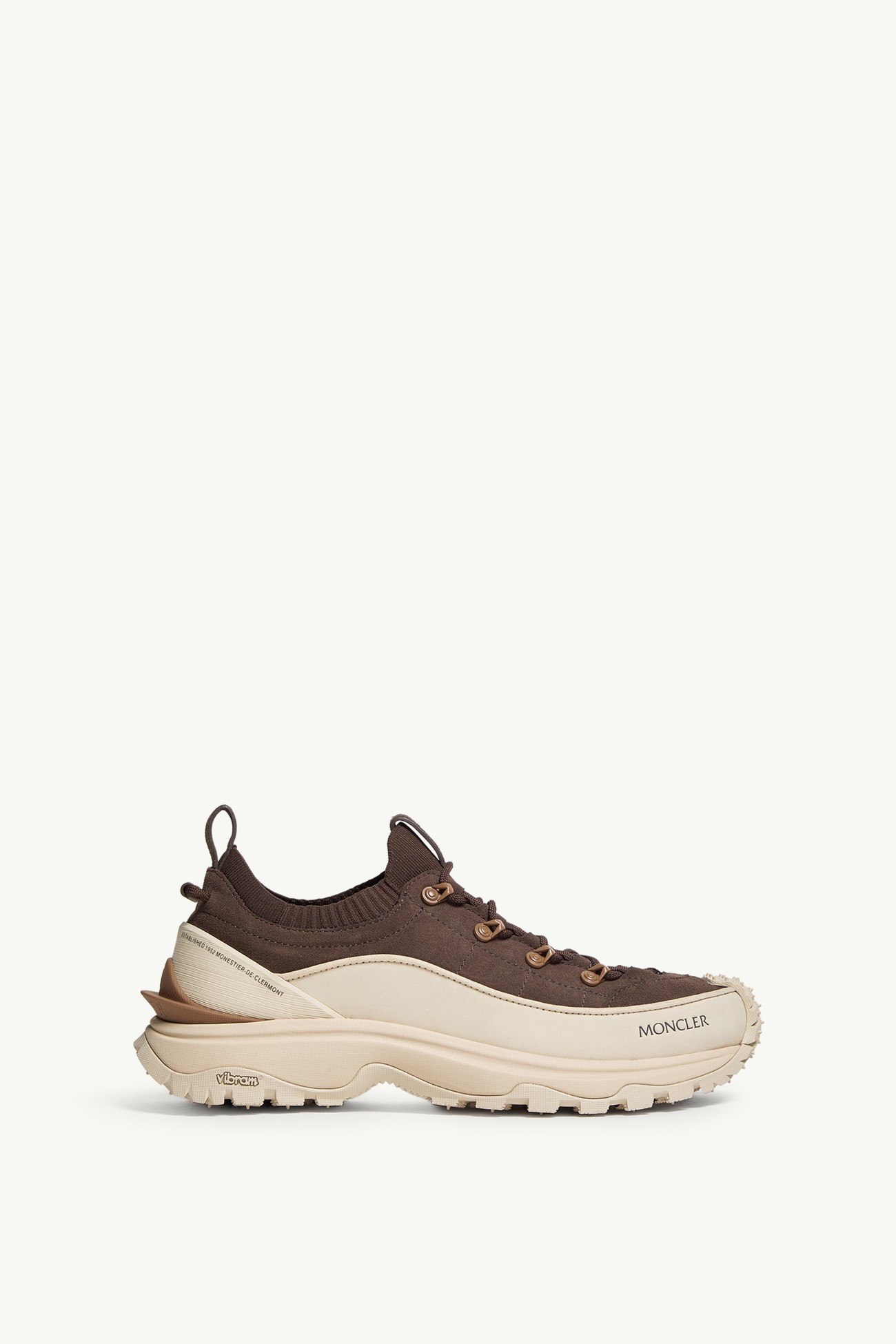 Sneaker Trailgrip Lite3 in nabuk e pelle scamosciata Uomo Marrone Moncler 0