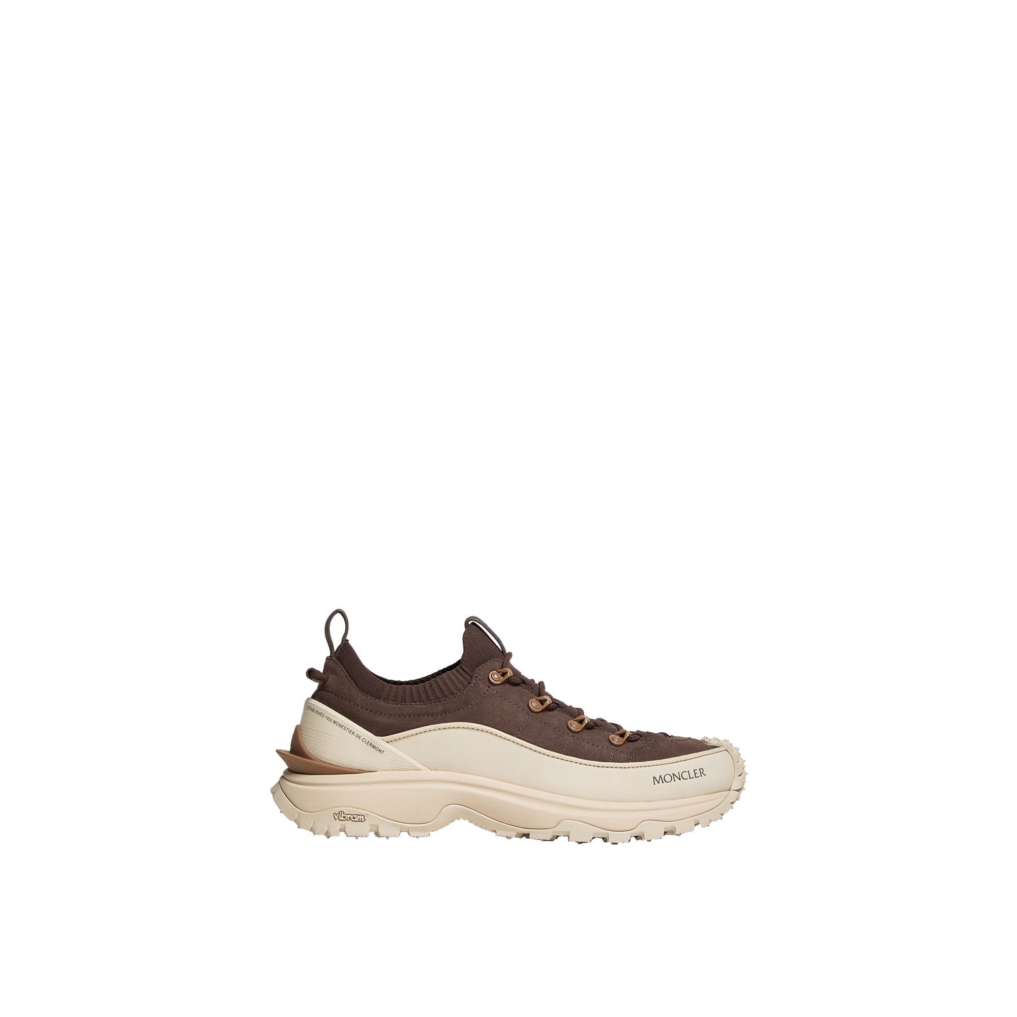 Moncler   Trailgrip Lite3 Nubuck & Suede Trainers for Men in Brown, Size: 43