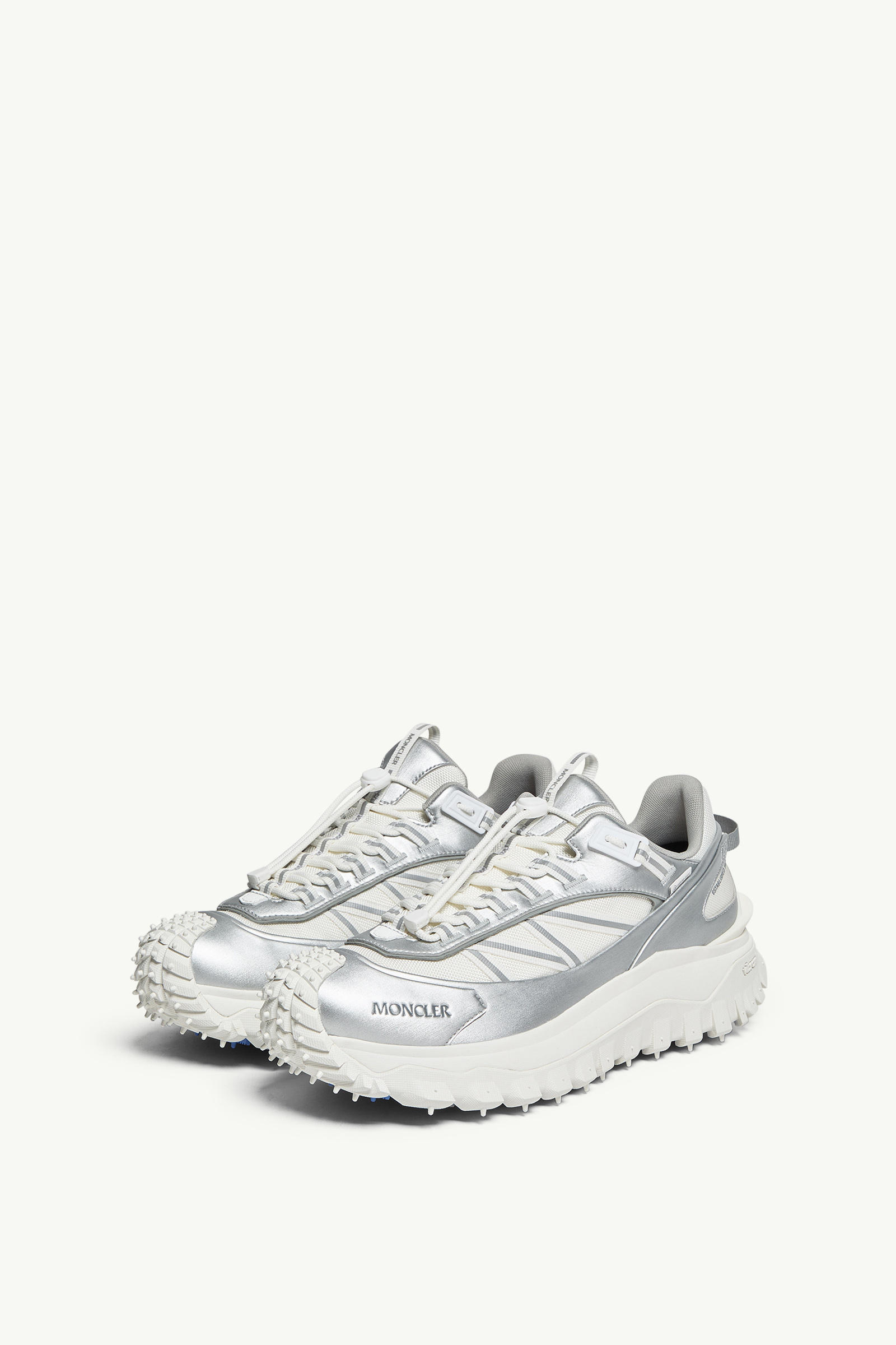 Trailgrip GTX Leather Trainers Men Silver Moncler 3