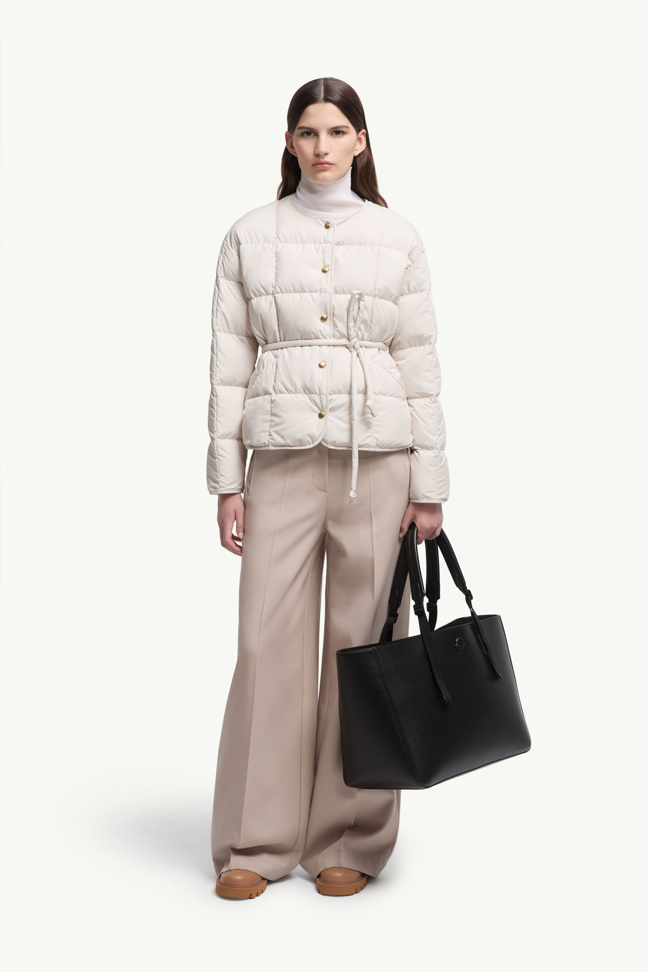 Borsa tote in pelle Carlo Gender Neutral Nero Moncler 2