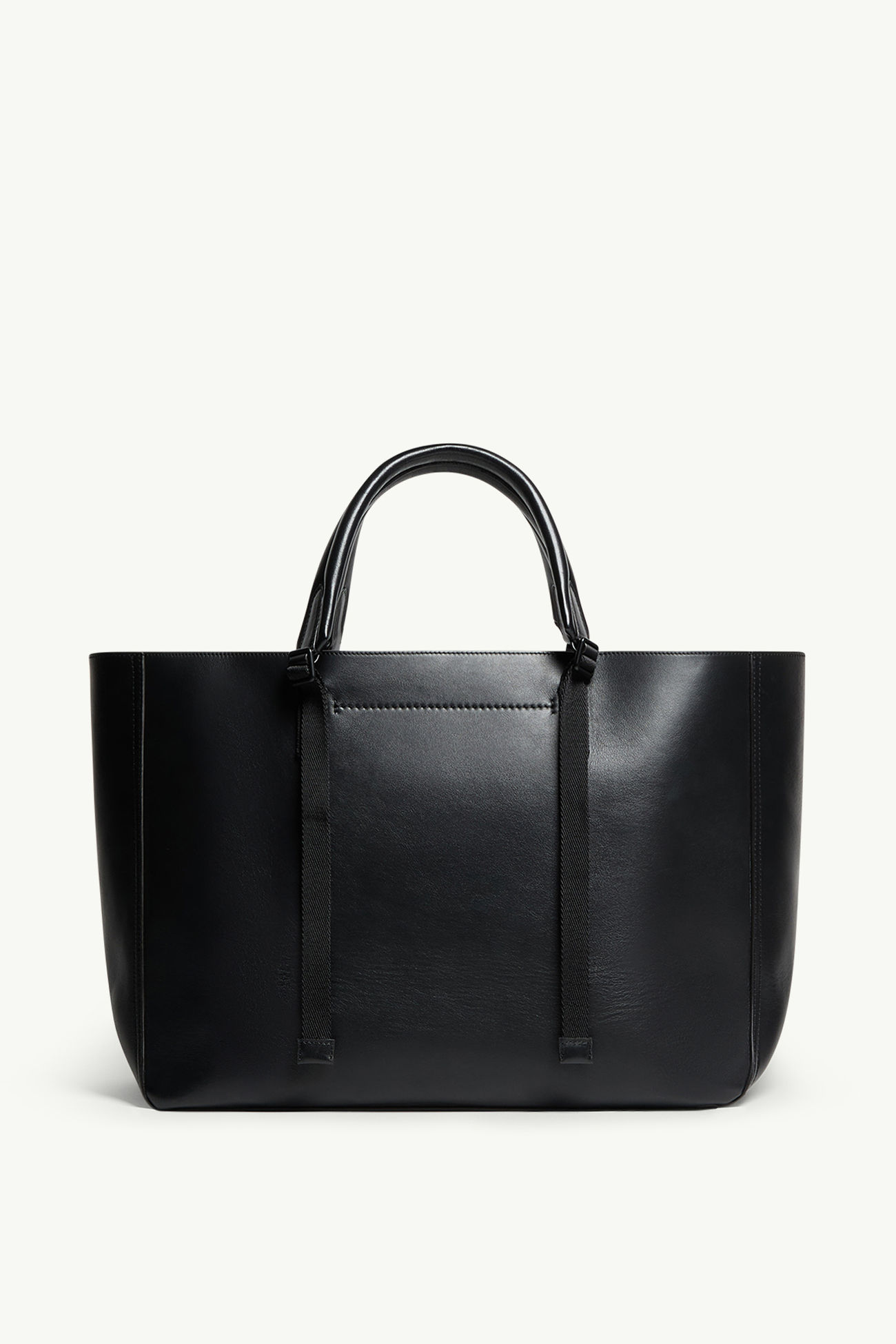 Borsa tote in pelle Carlo Gender Neutral Nero Moncler 4