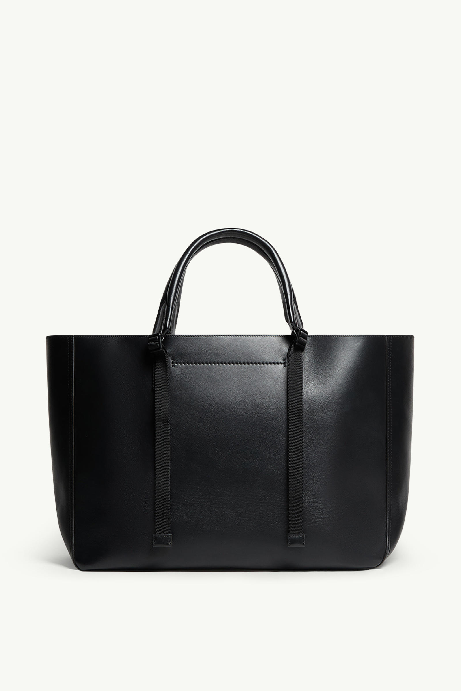 Carlo Leather Tote Bag Gender Neutral Black Moncler 4