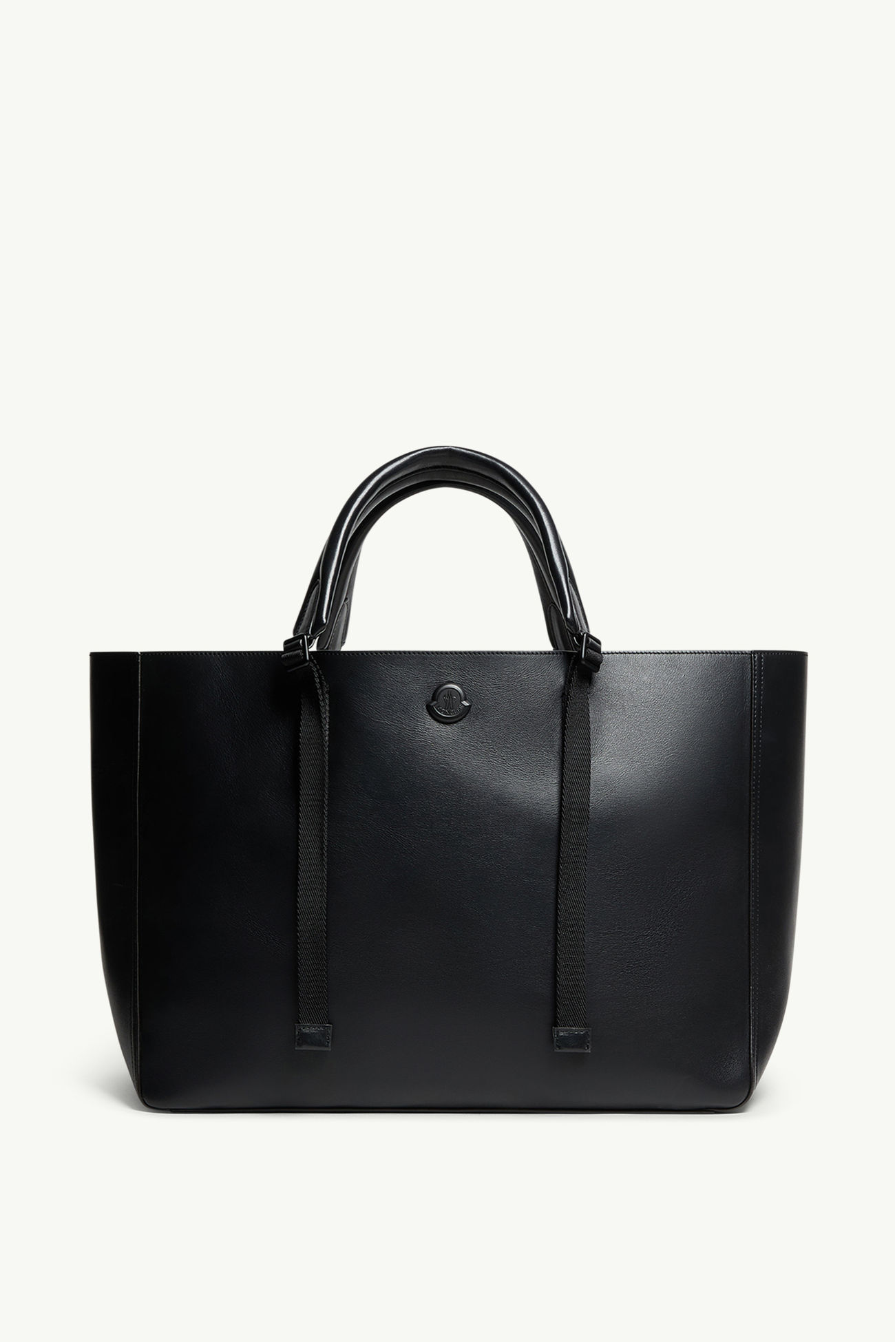 Borsa tote in pelle Carlo Gender Neutral Nero Moncler 0