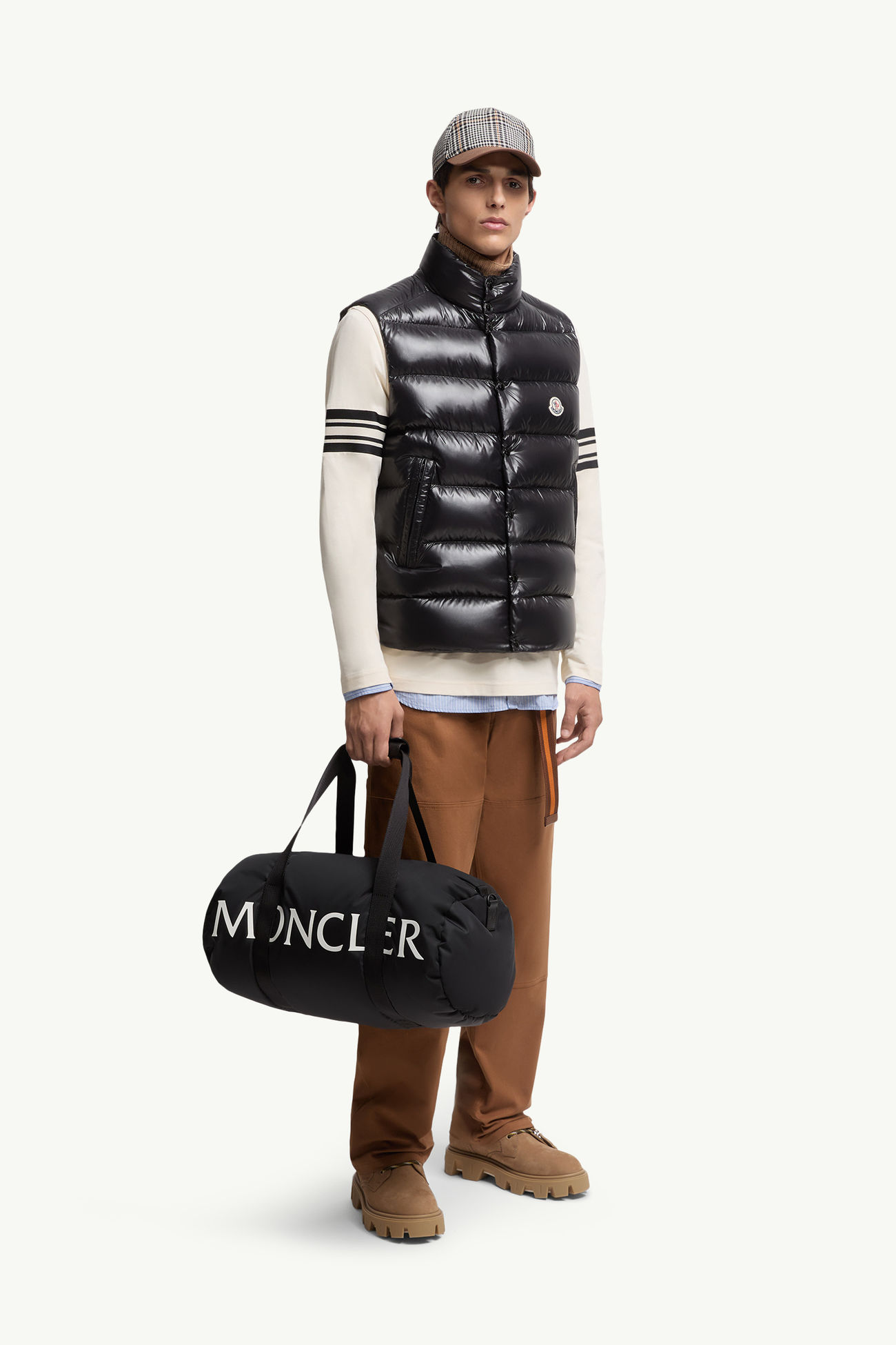 Borsone logato con imbottitura in piuma Uomo Nero Moncler 1