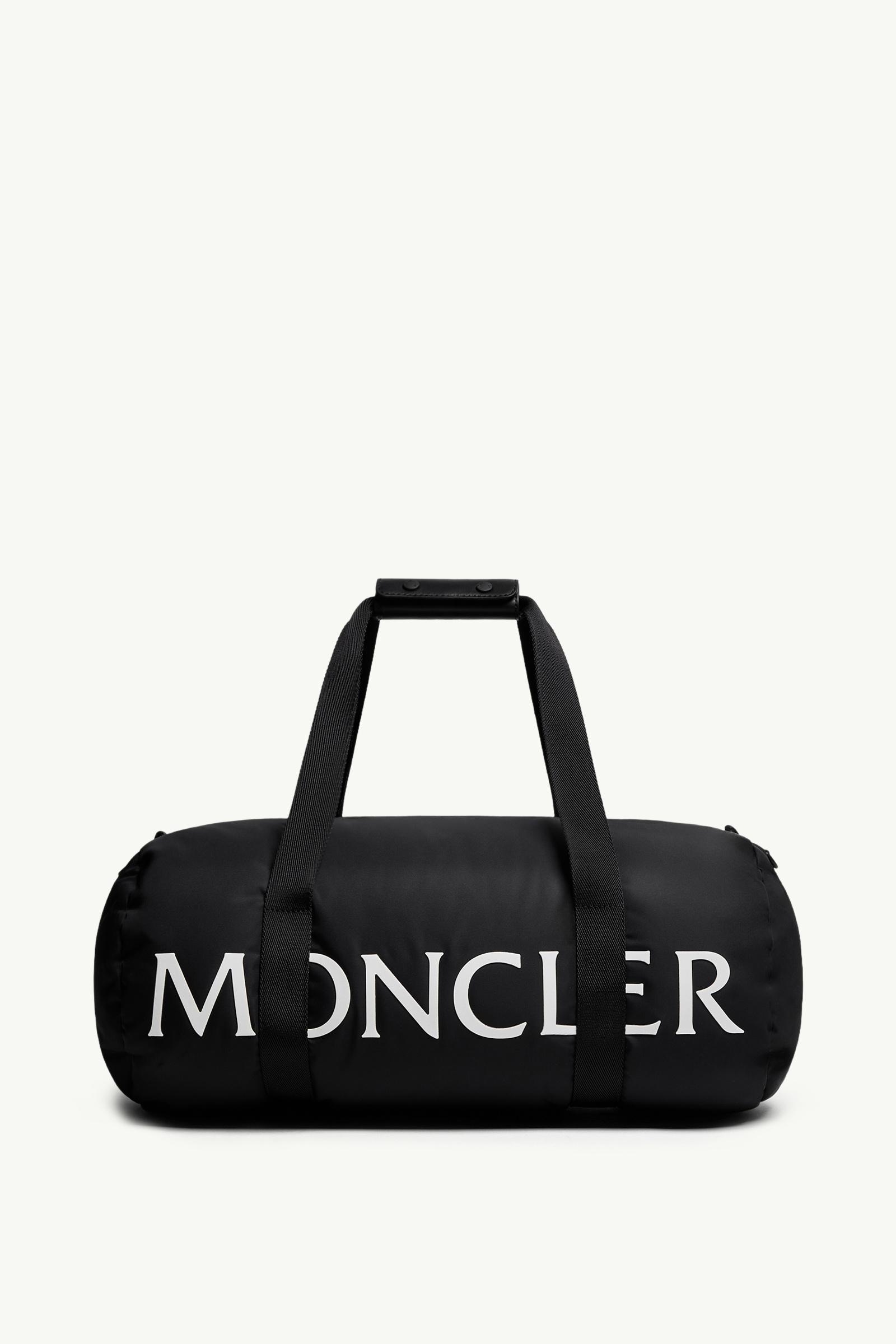 MONCLERボストンバック Black Logo Water-Repellent Down-Filled Duffle Bag - Bags & Small