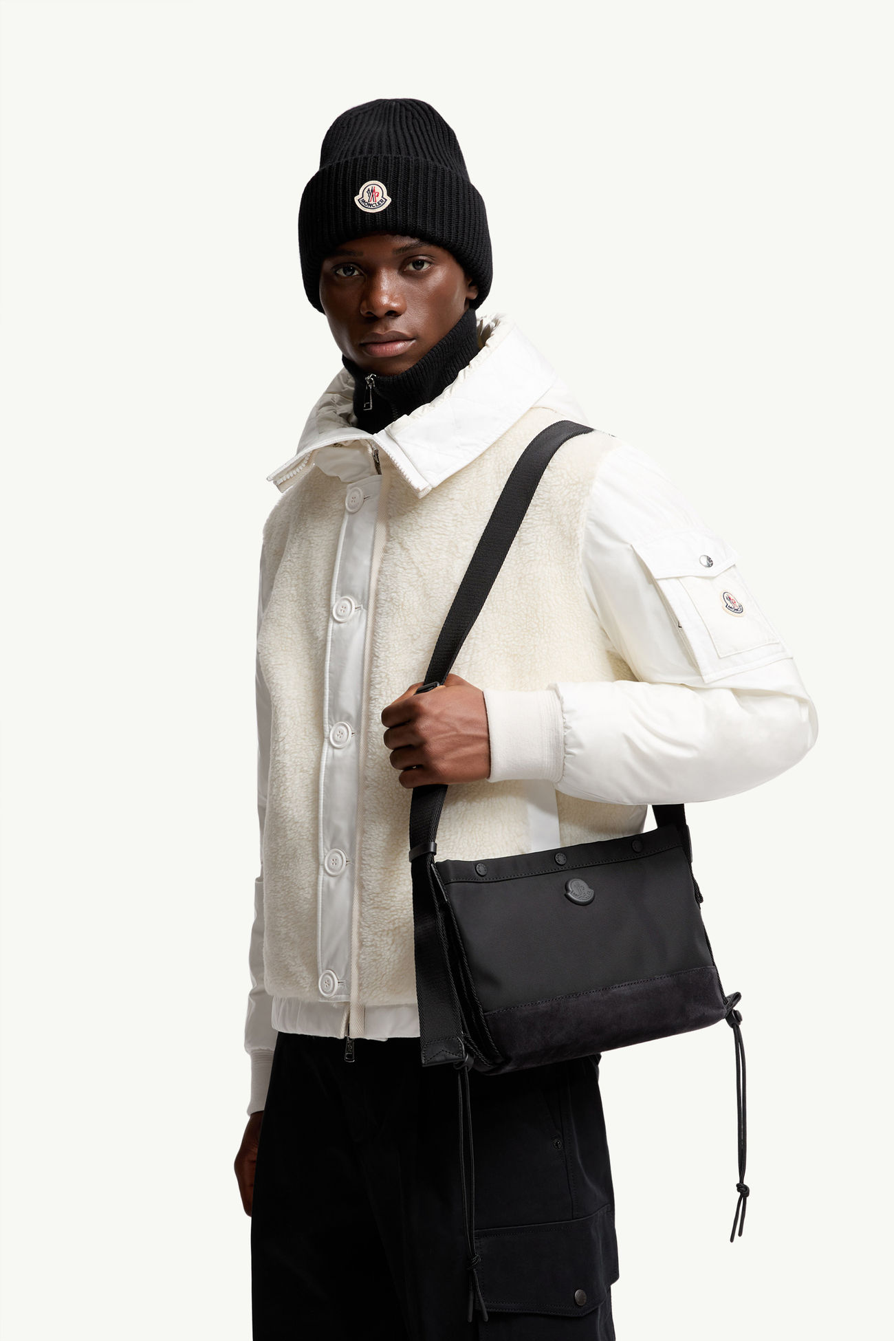 Bolso bandolera repelente al agua New Tech Hombre Negro Moncler 1