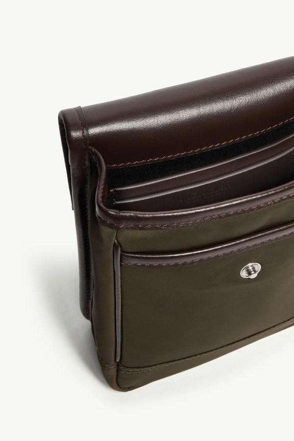 Padded Crossbody Bag Men Olive Green Moncler 4