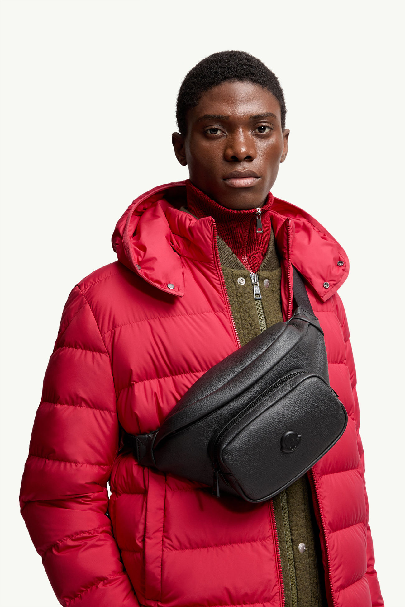 Durance Leather Belt Bag Men Black Moncler 1