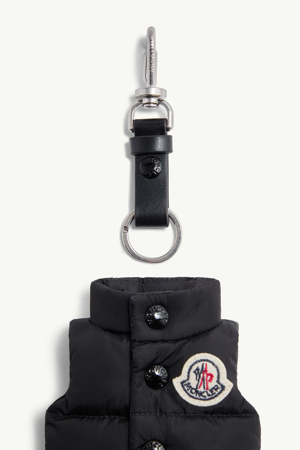 Gilet-Shaped Key Ring Gender Neutral Black Moncler 2
