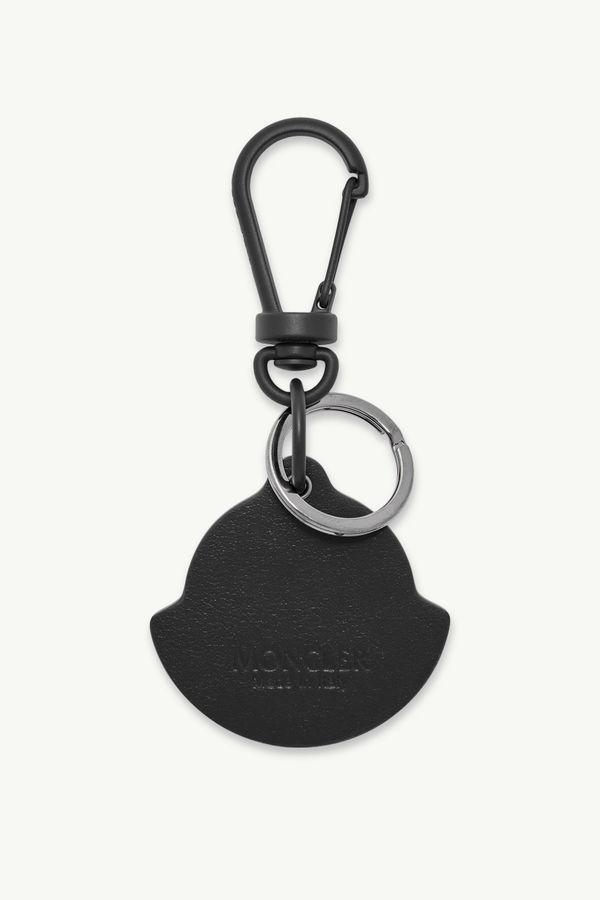 Logo-Schlüsselanhänger aus Leder Schwarz Moncler 1