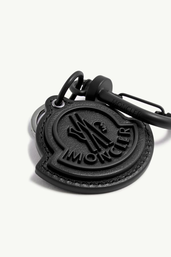 Logo-Schlüsselanhänger aus Leder Schwarz Moncler 2