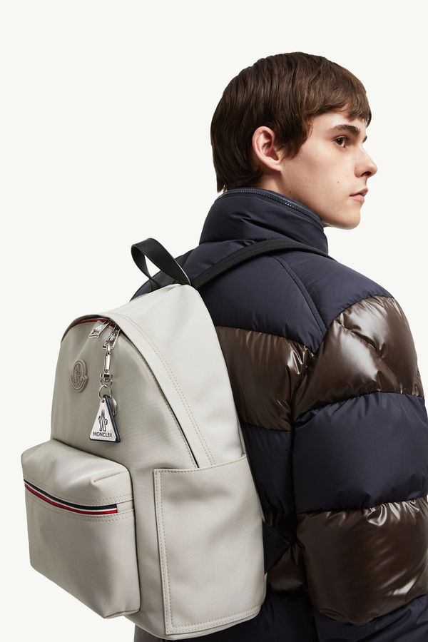 Logo Leather Key Ring Gender Neutral Silver Moncler 1