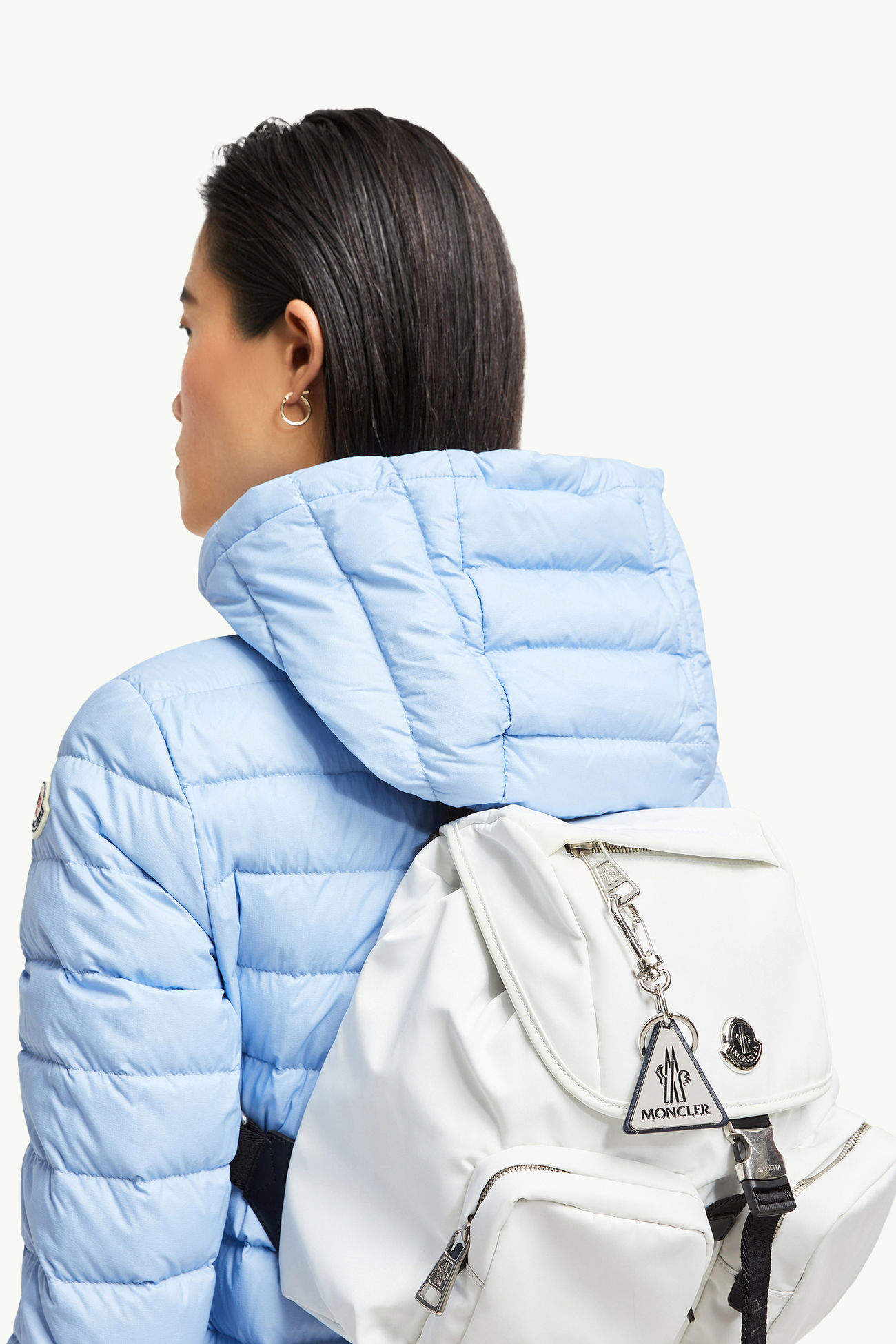 Llavero de piel con logotipo De Género Neutro Plateado Moncler 4