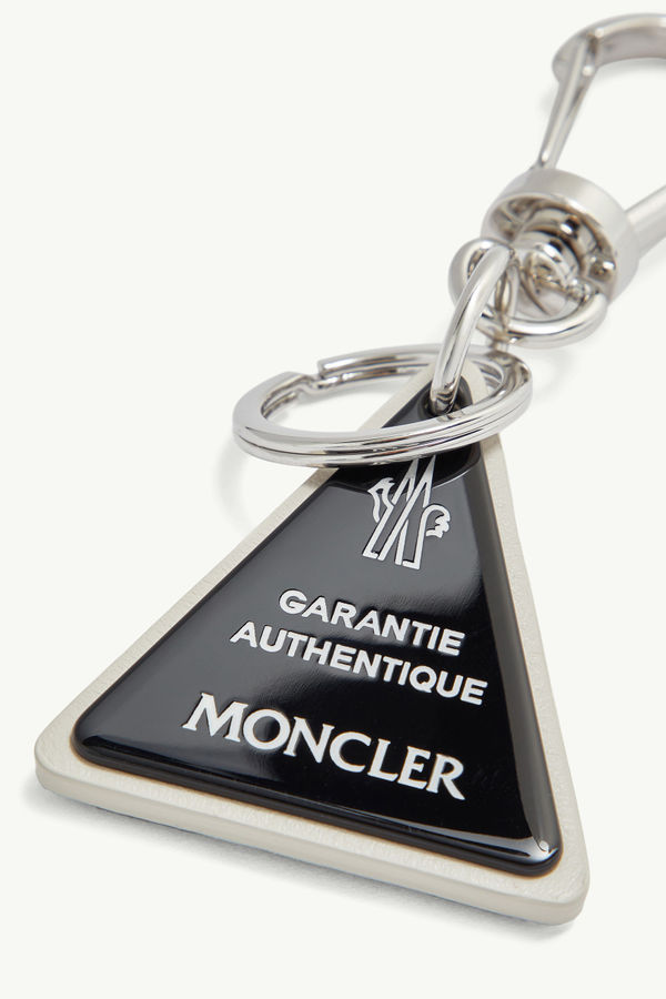 Logo Leather Key Ring Gender Neutral Black Moncler 3