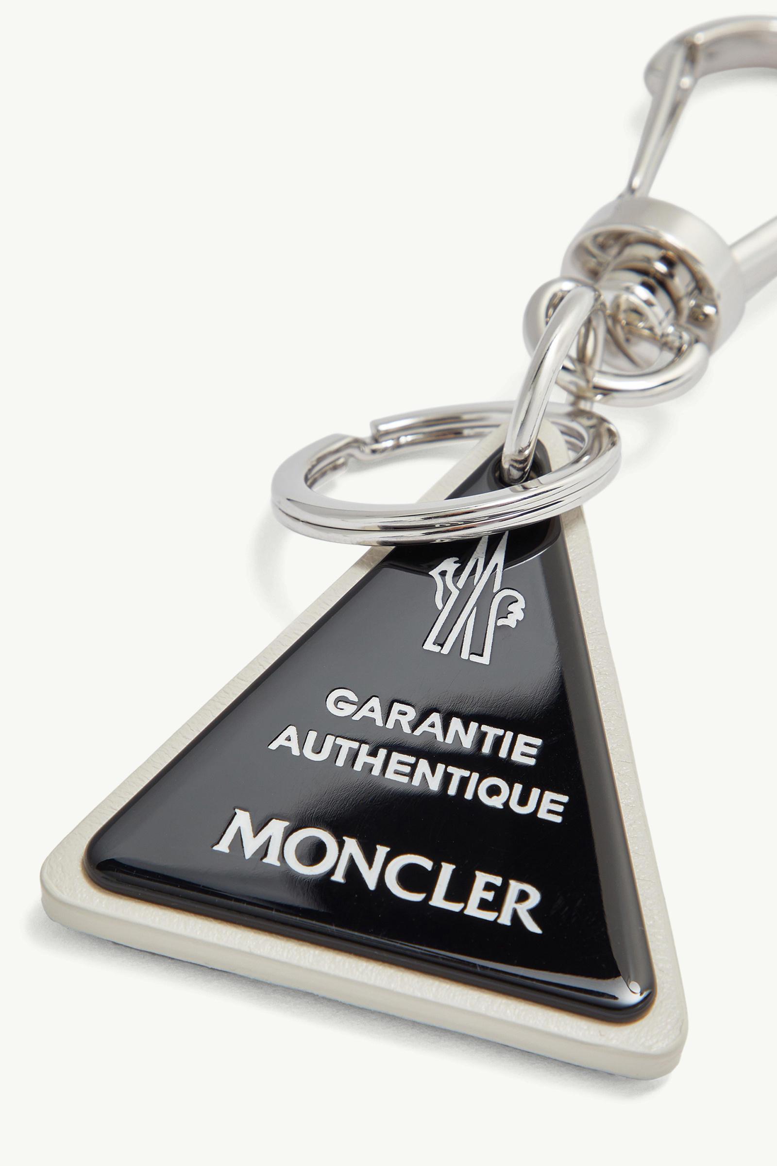 Logo Leather Key Ring Gender Neutral Black Moncler 3