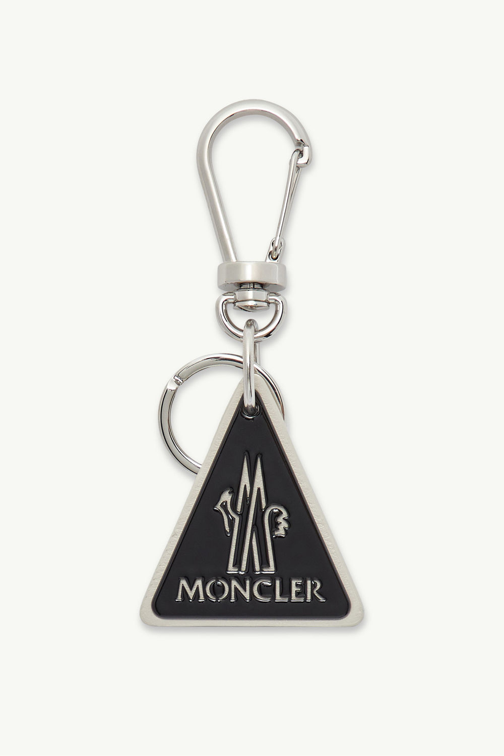 Logo Leather Key Ring Gender Neutral Black Moncler 0