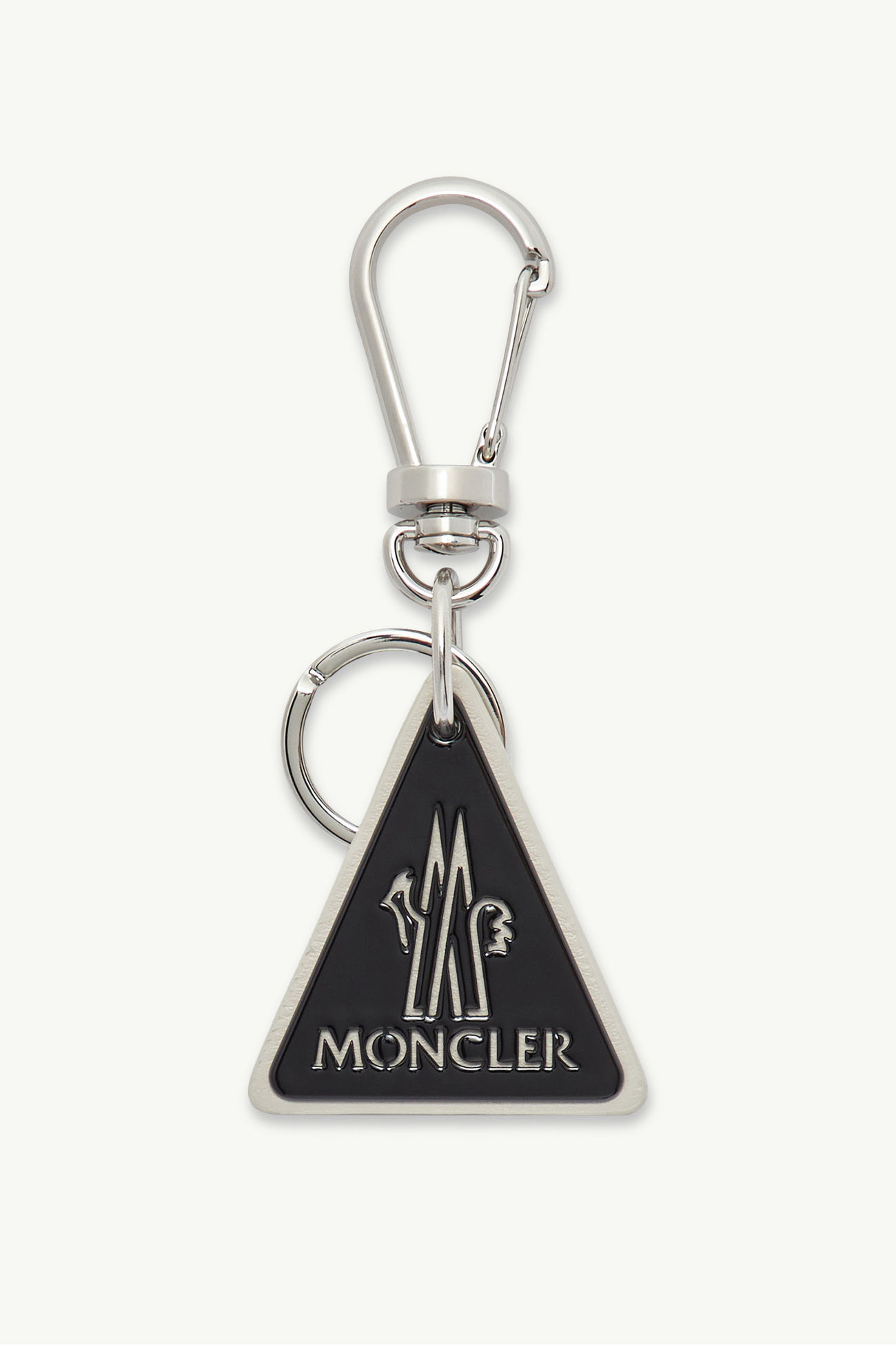 Logo Leather Key Ring Gender Neutral Black Moncler 0