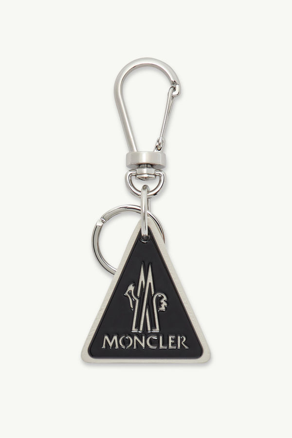 Logo Leather Key Ring Gender Neutral Black Moncler 0