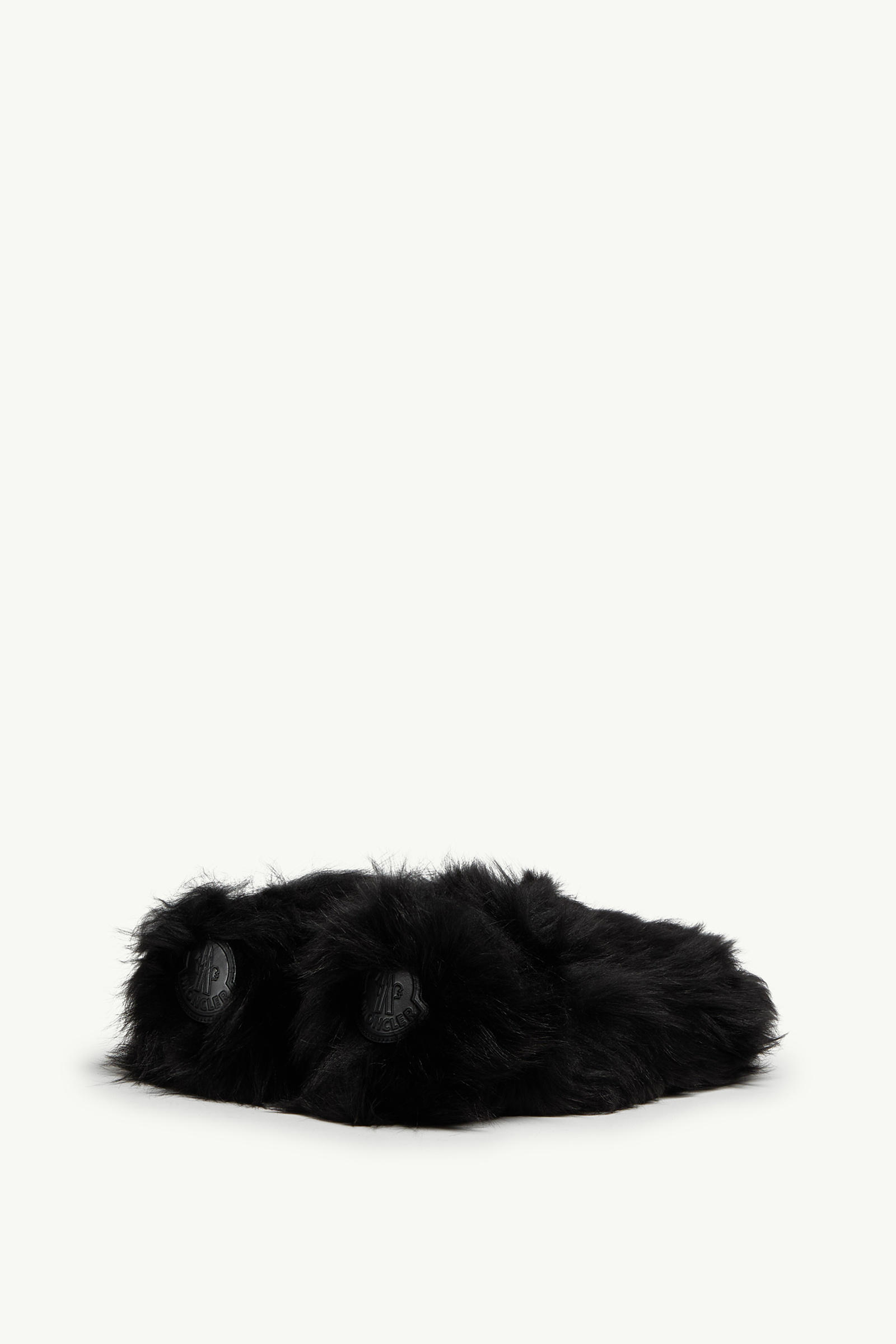 Kuschelige Shearling Flats Damen Schwarz Moncler 4