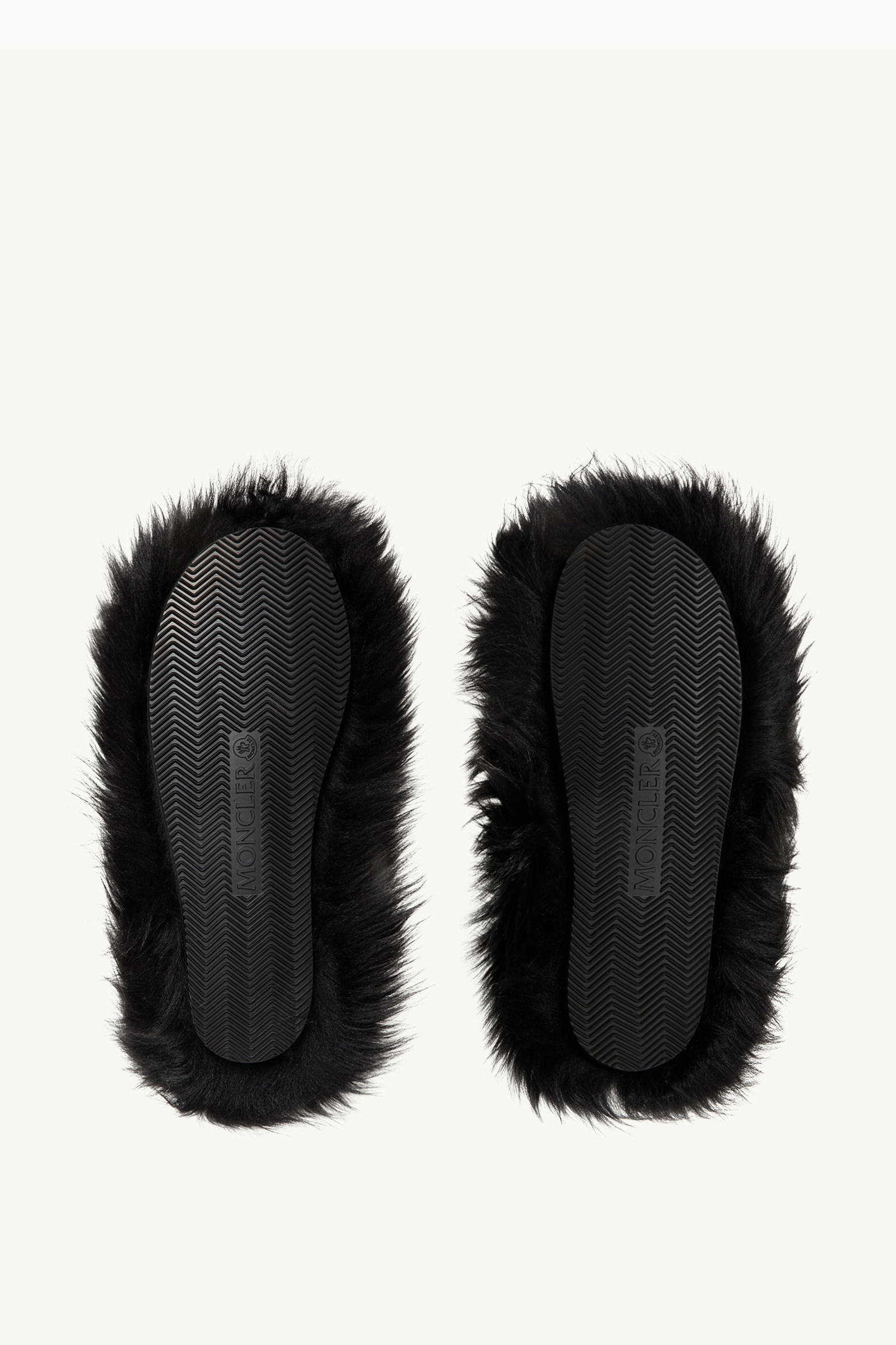 Kuschelige Shearling Flats Damen Schwarz Moncler 5