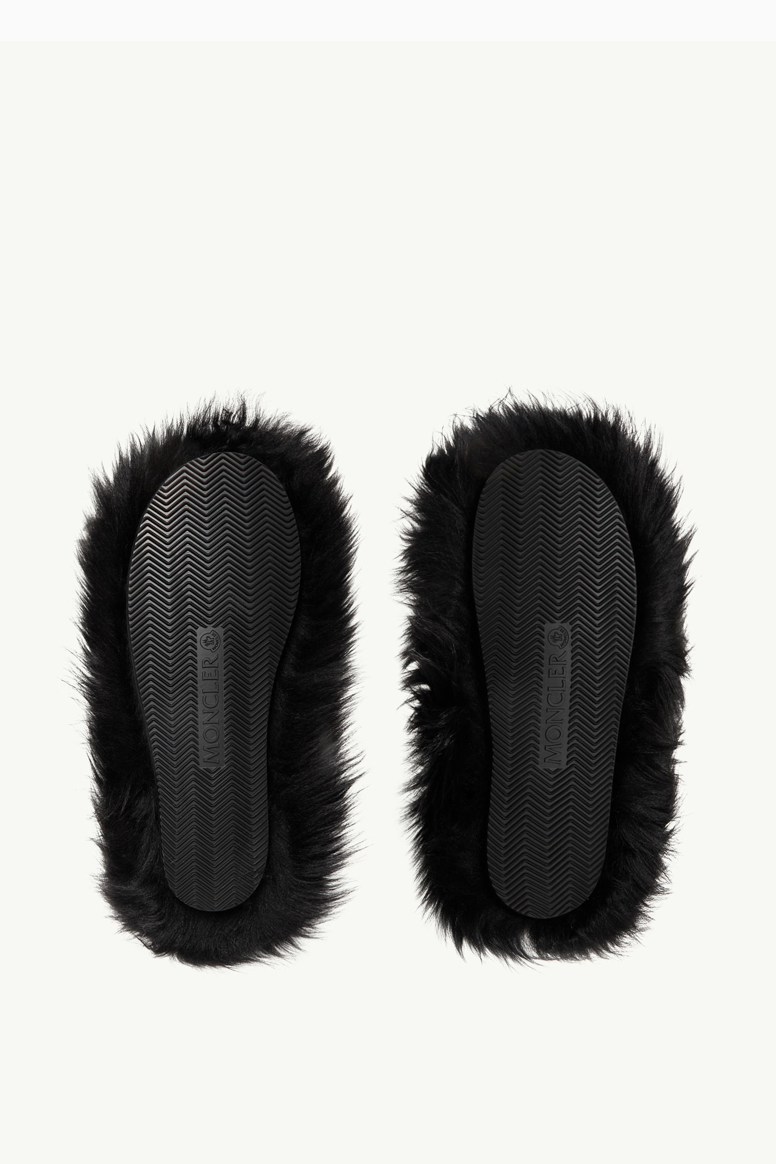 Kuschelige Shearling Flats Damen Schwarz Moncler 6