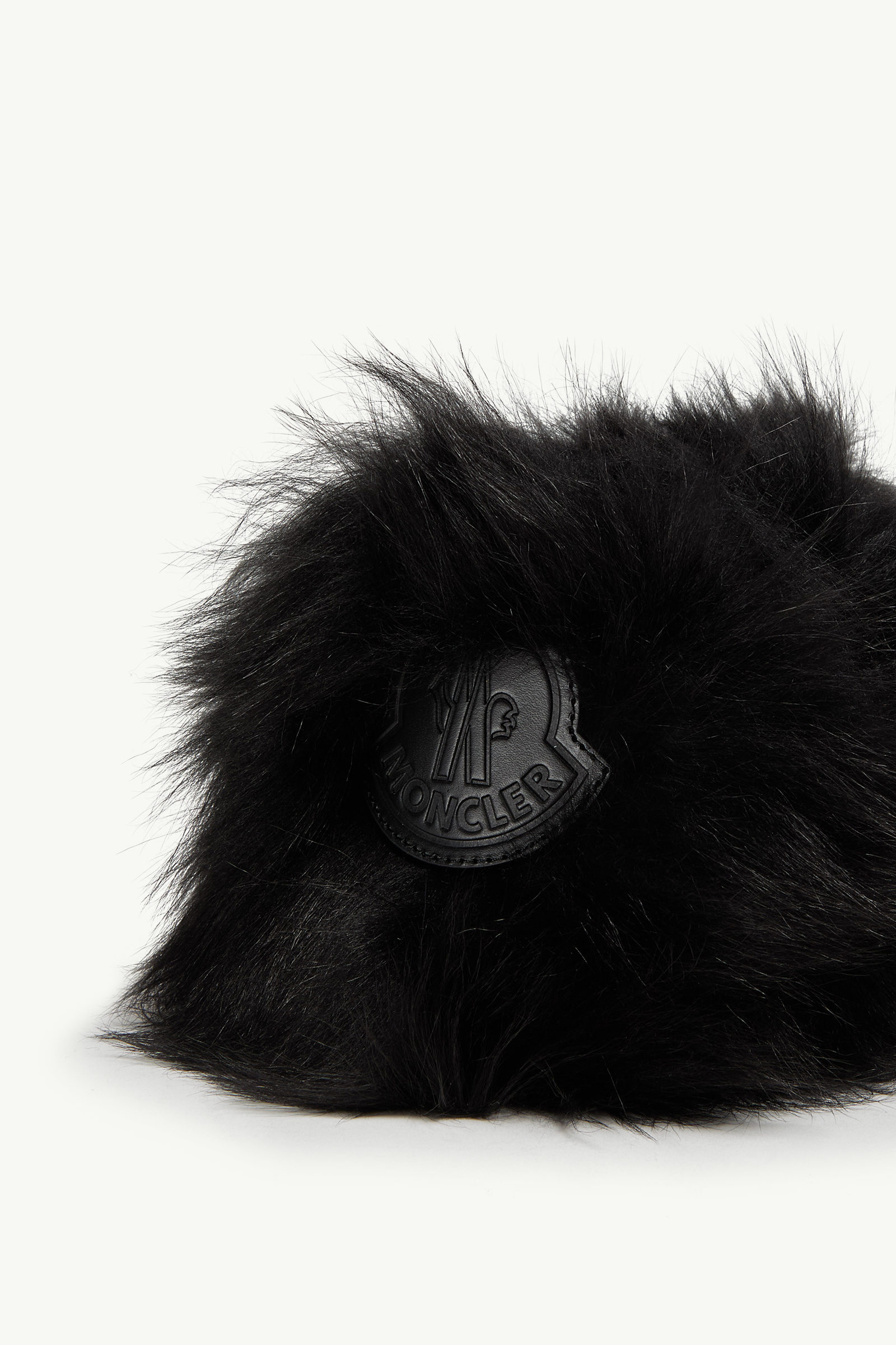 Kuschelige Shearling Flats Damen Schwarz Moncler 7