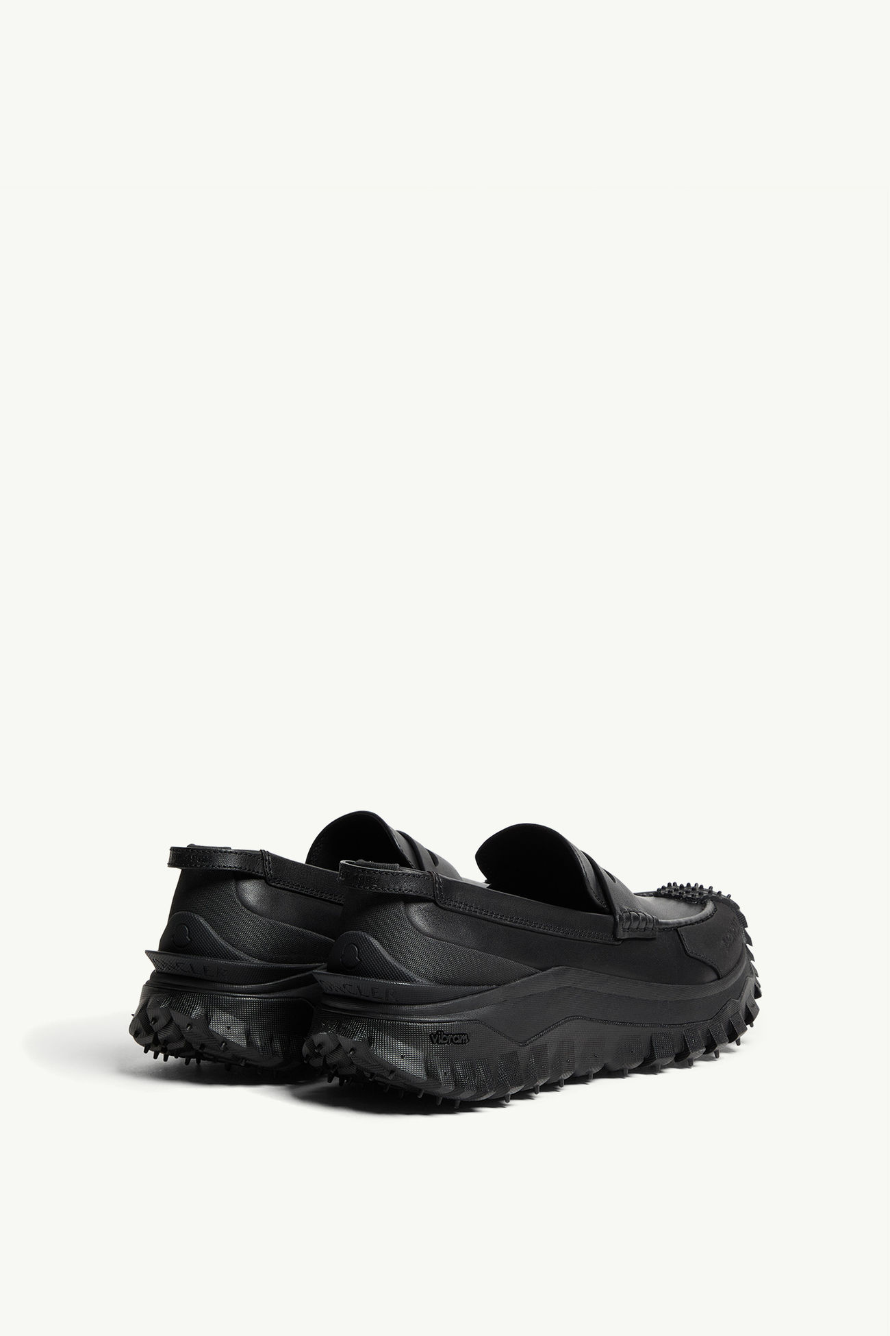 Trailgrip Leather Loafers Women Black Moncler 4