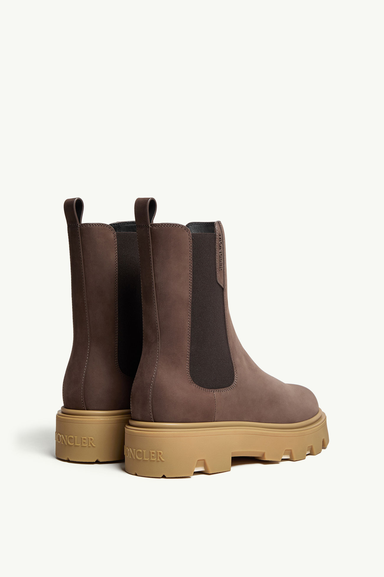 Aurea Nubuck Chelsea Boots Women Brown Moncler 4